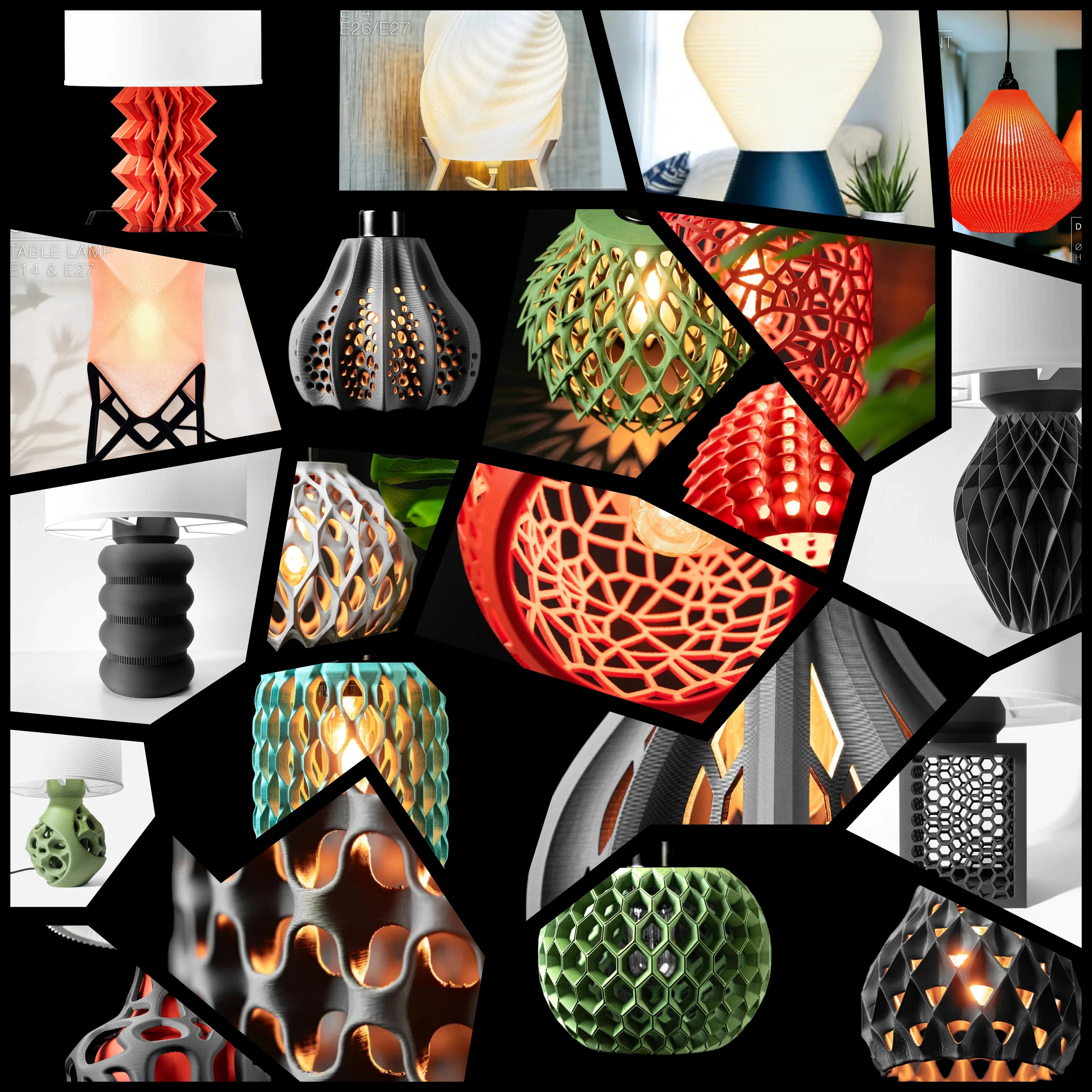 Organic Glow – Geometric 3D-Printed Pendant Lamp