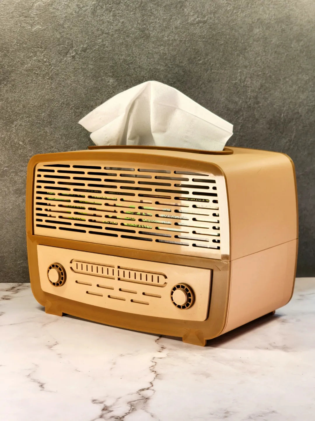 Retro Radio Tissue Box – Nostalgia with a Twist of Function