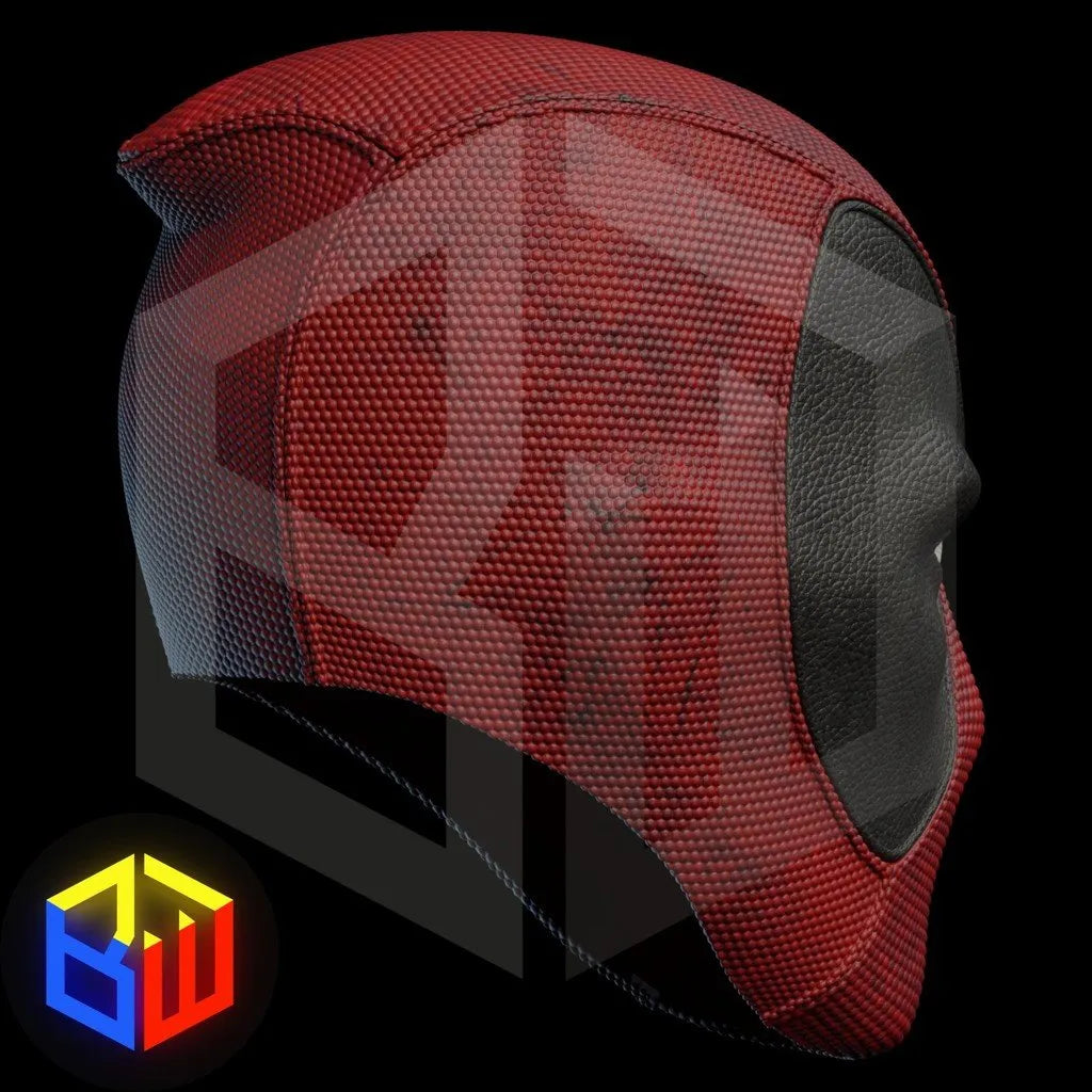 🩸 Deadpool Cosplay Mask – 3D Printed & Magnetically Assembled