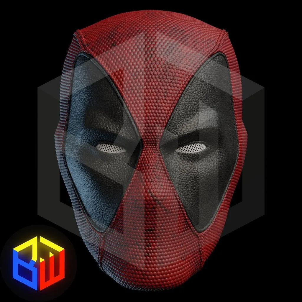 🩸 Deadpool Cosplay Mask – 3D Printed & Magnetically Assembled