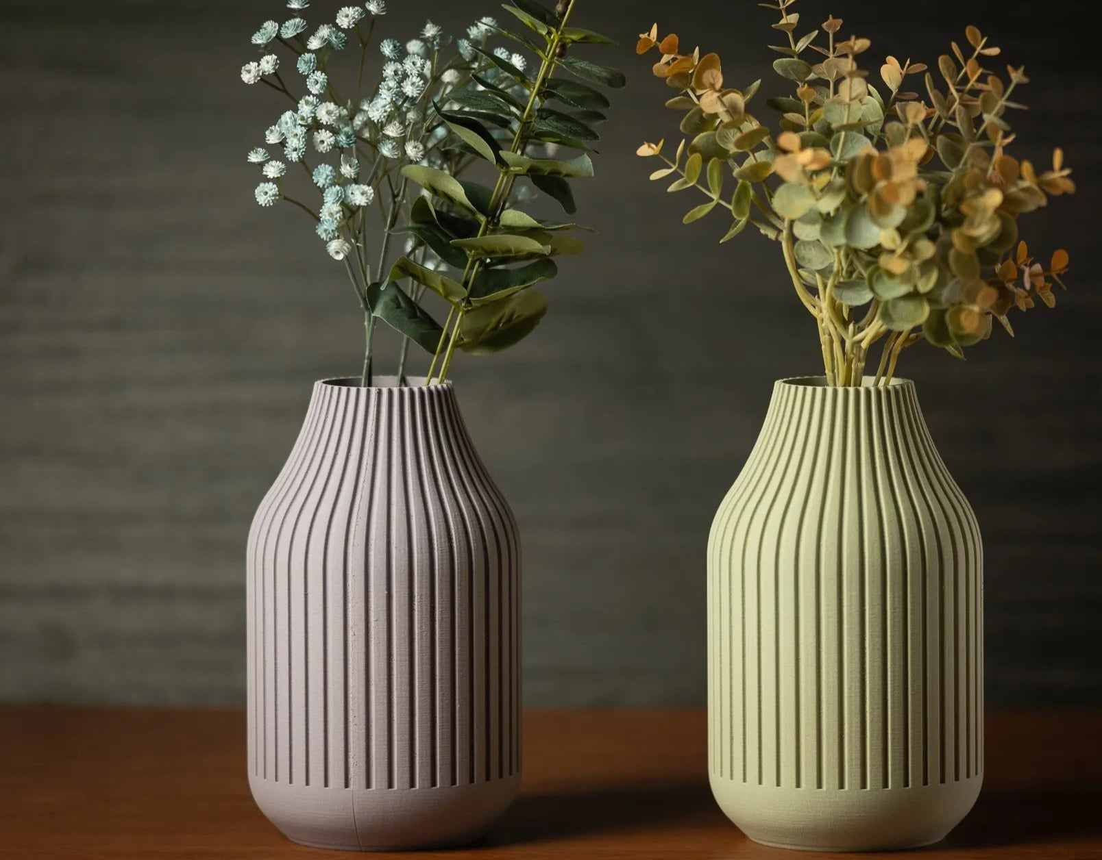 Strata 3D-Printed Vase Set (Set of 3)