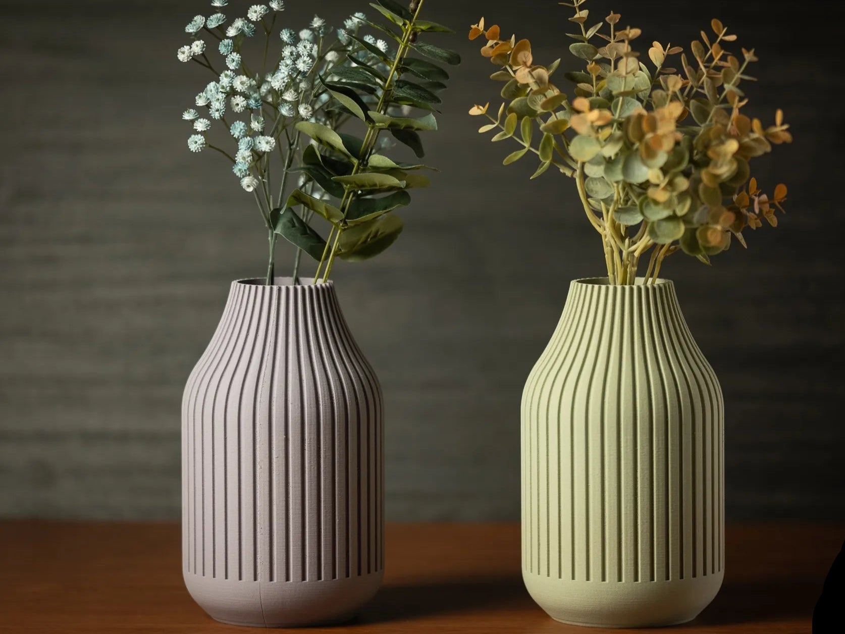 Strata 3D-Printed Vase Set (Set of 3)