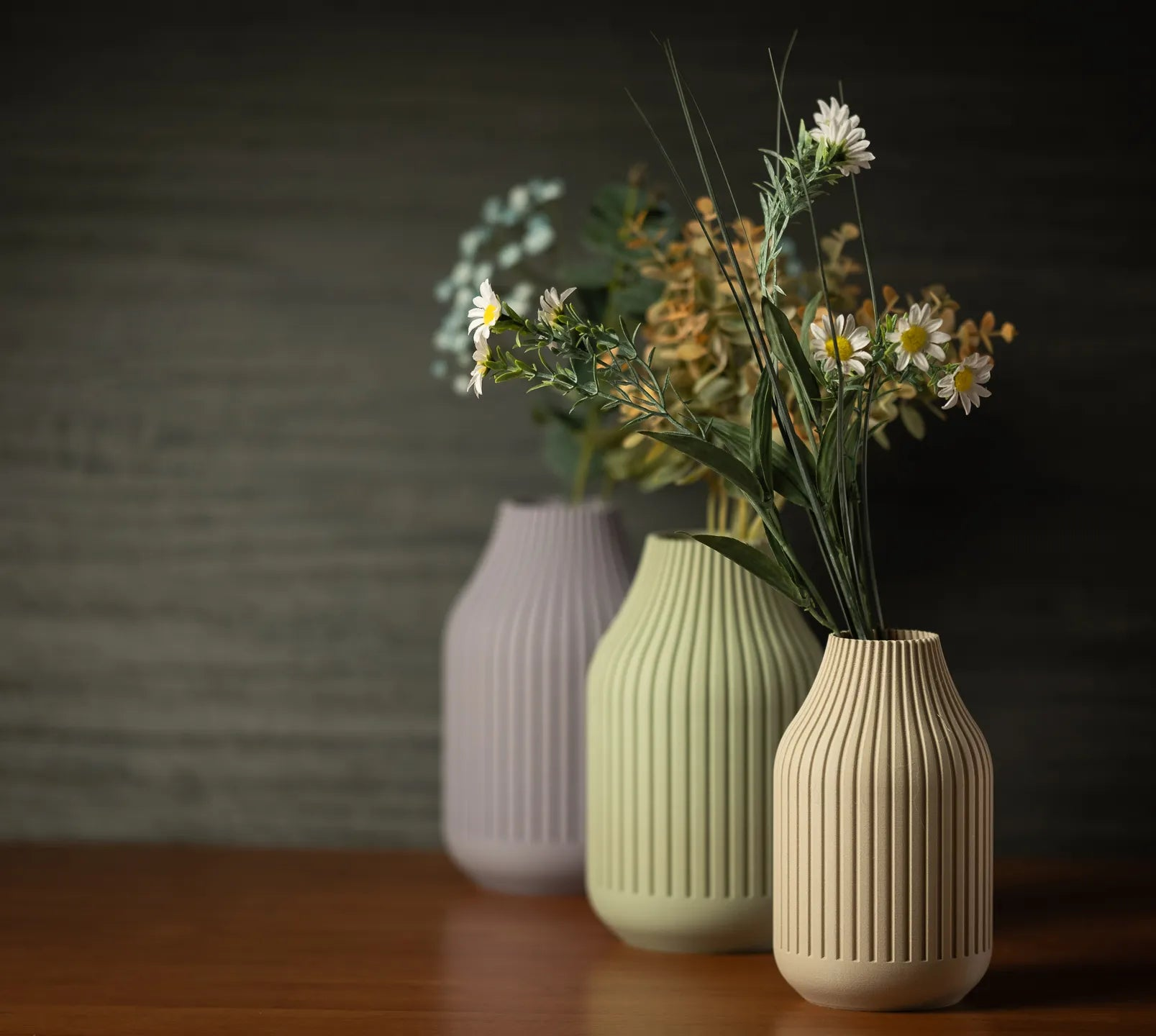 Strata 3D-Printed Vase Set (Set of 3)