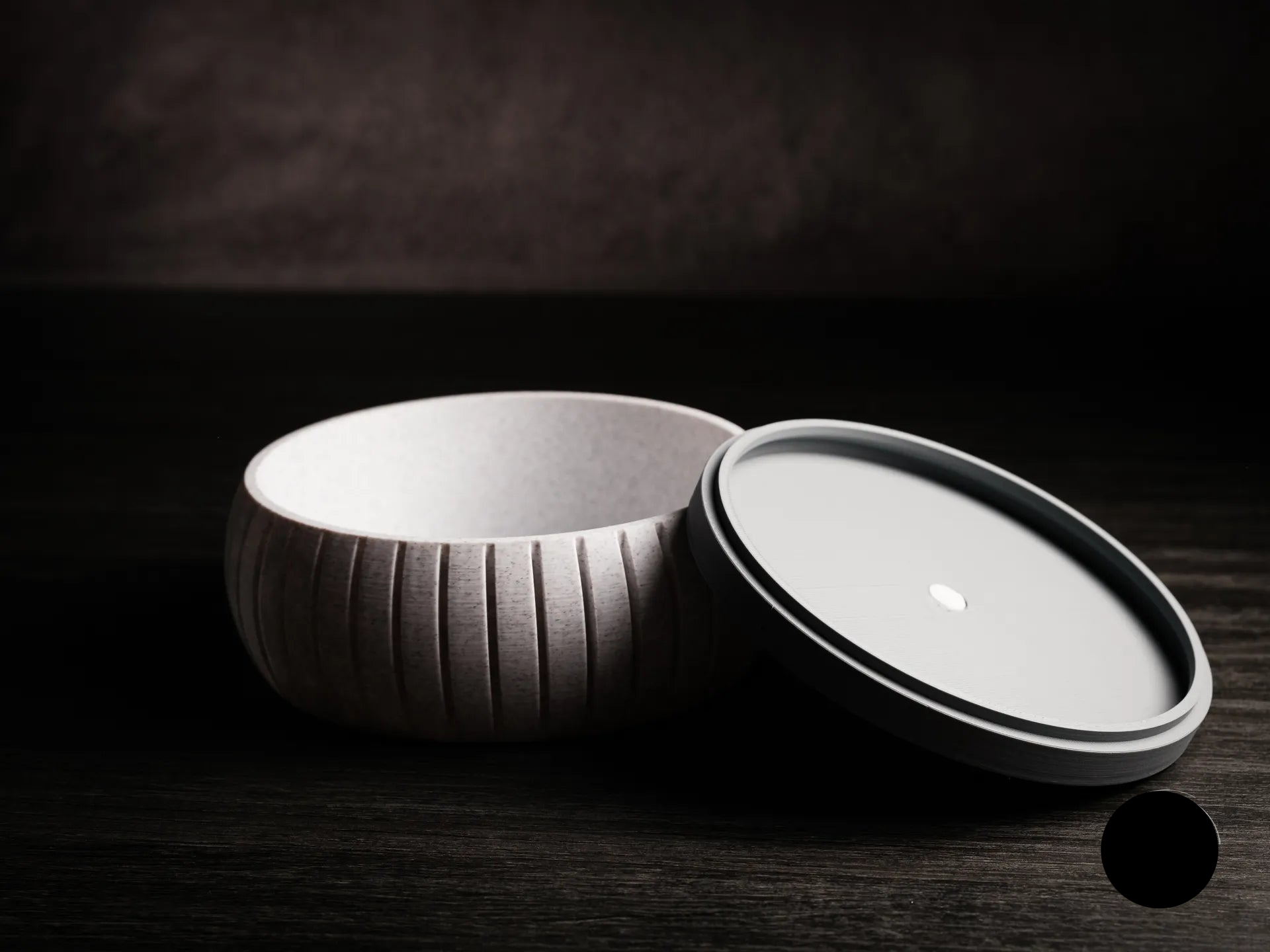 Modern Ribbed Bowl Set – 3D Printed with Sculpted Lids (Set of 2)