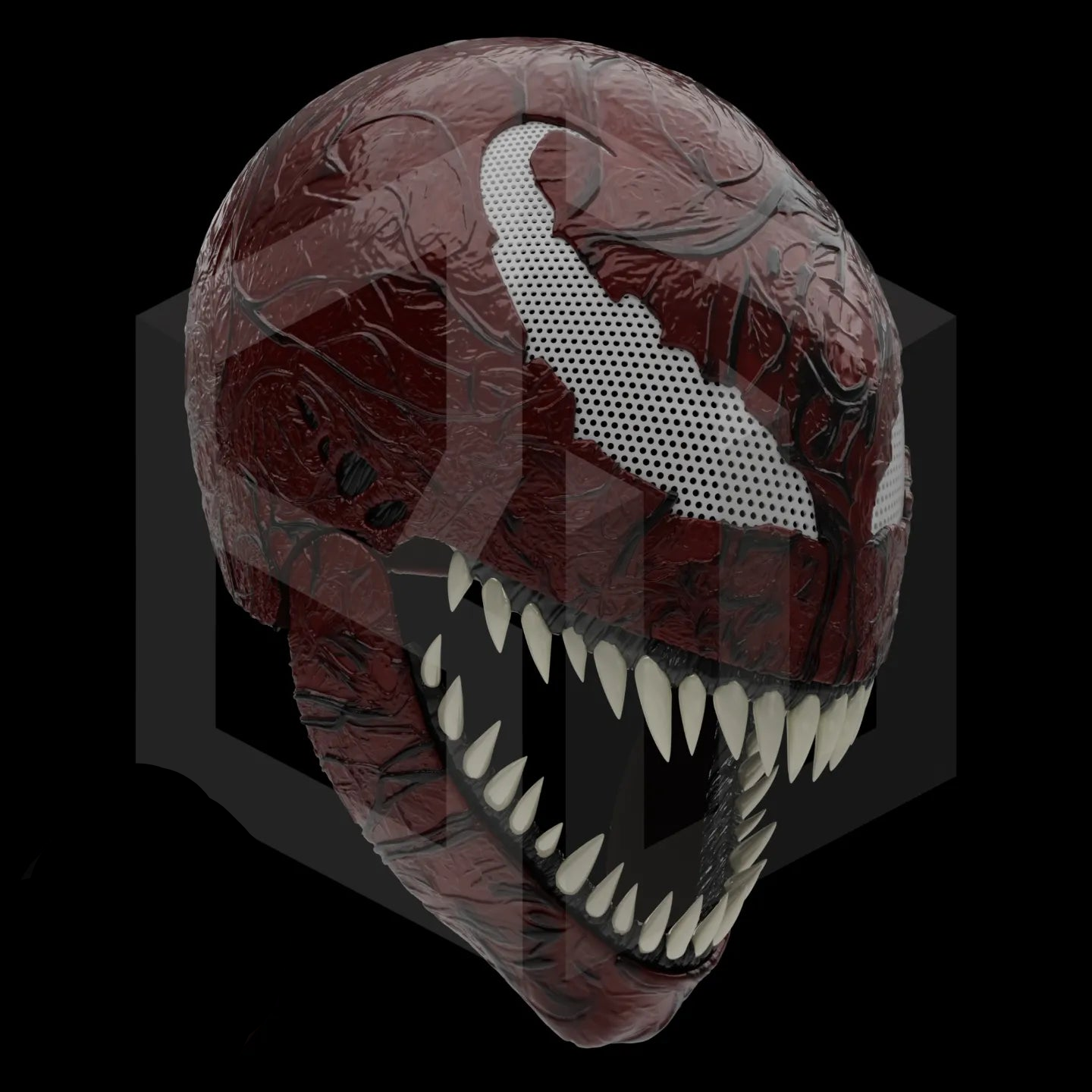 Venom Cosplay Mask – 3D Printed with Movable Jaw (Black Venom & Red Venom Editions)