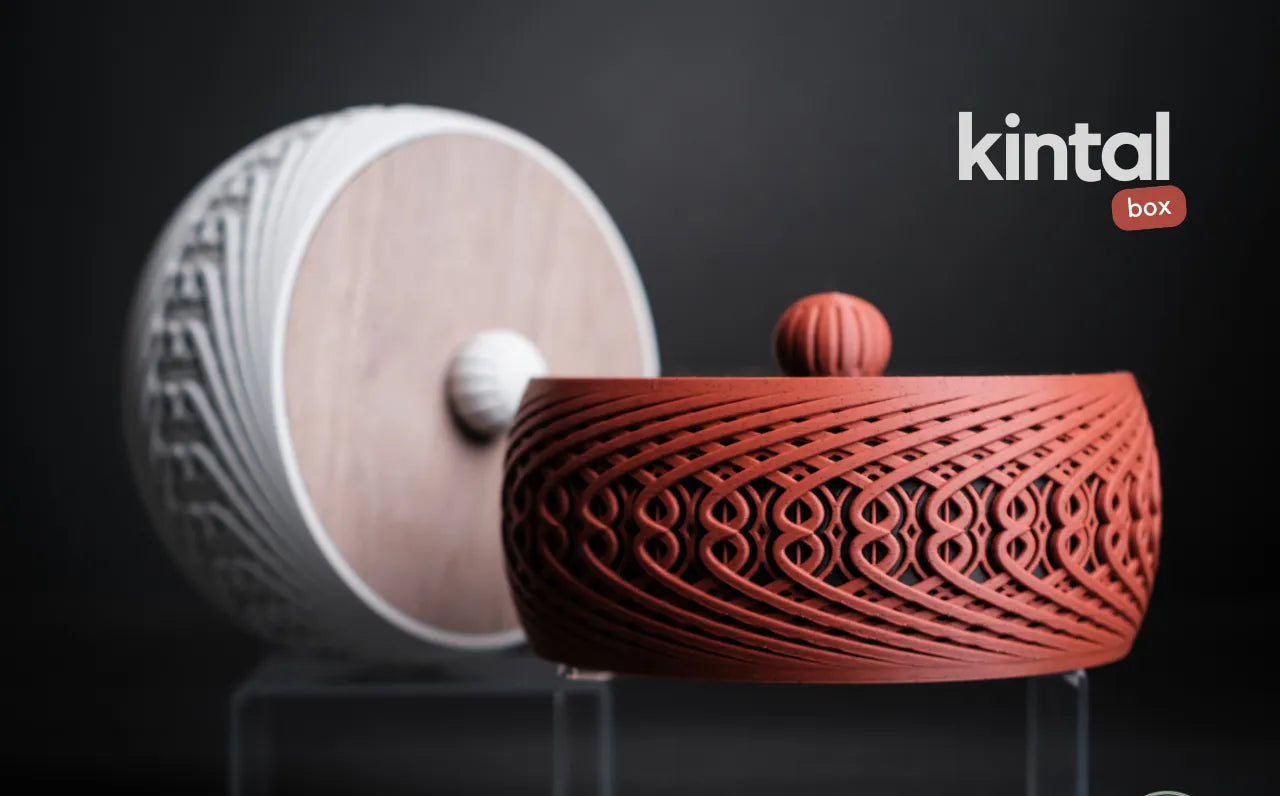 Ornate Twist Lidded Bowl Set – Artisan 3D Printed Home Decor (Set of 2)