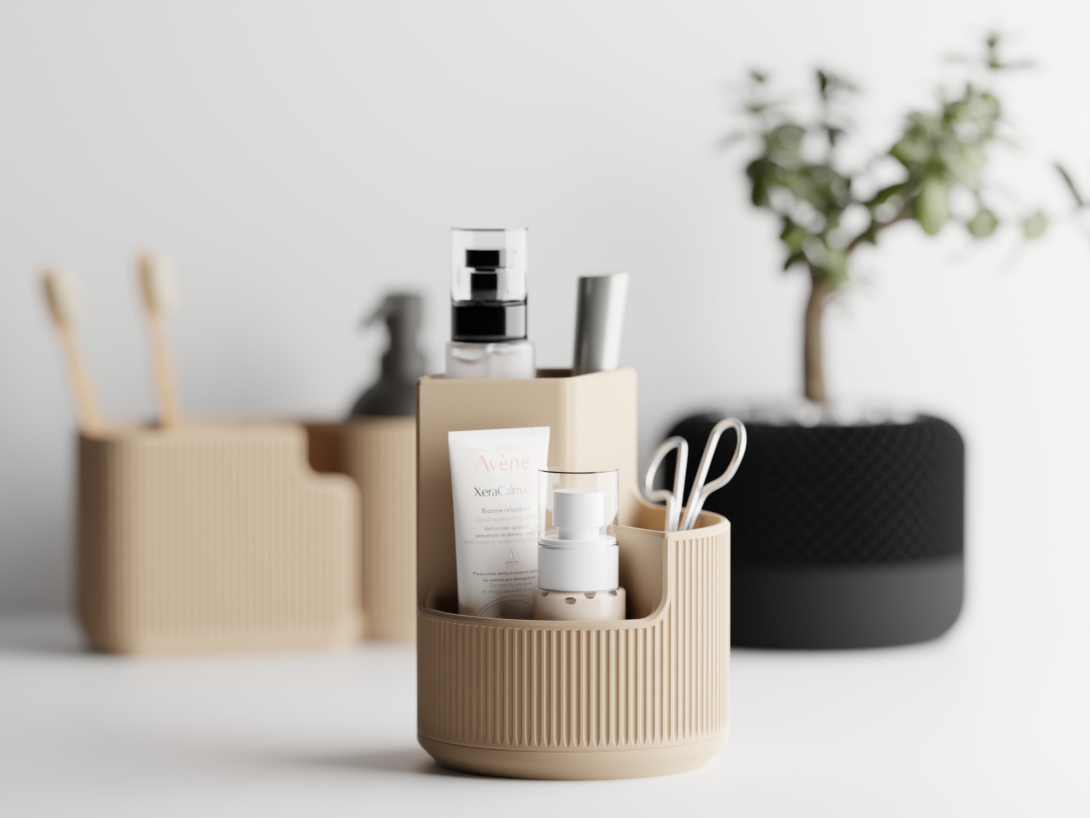 🛁 3D Printed Modular Bathroom Organizer – Sleek, Functional, and Customizable