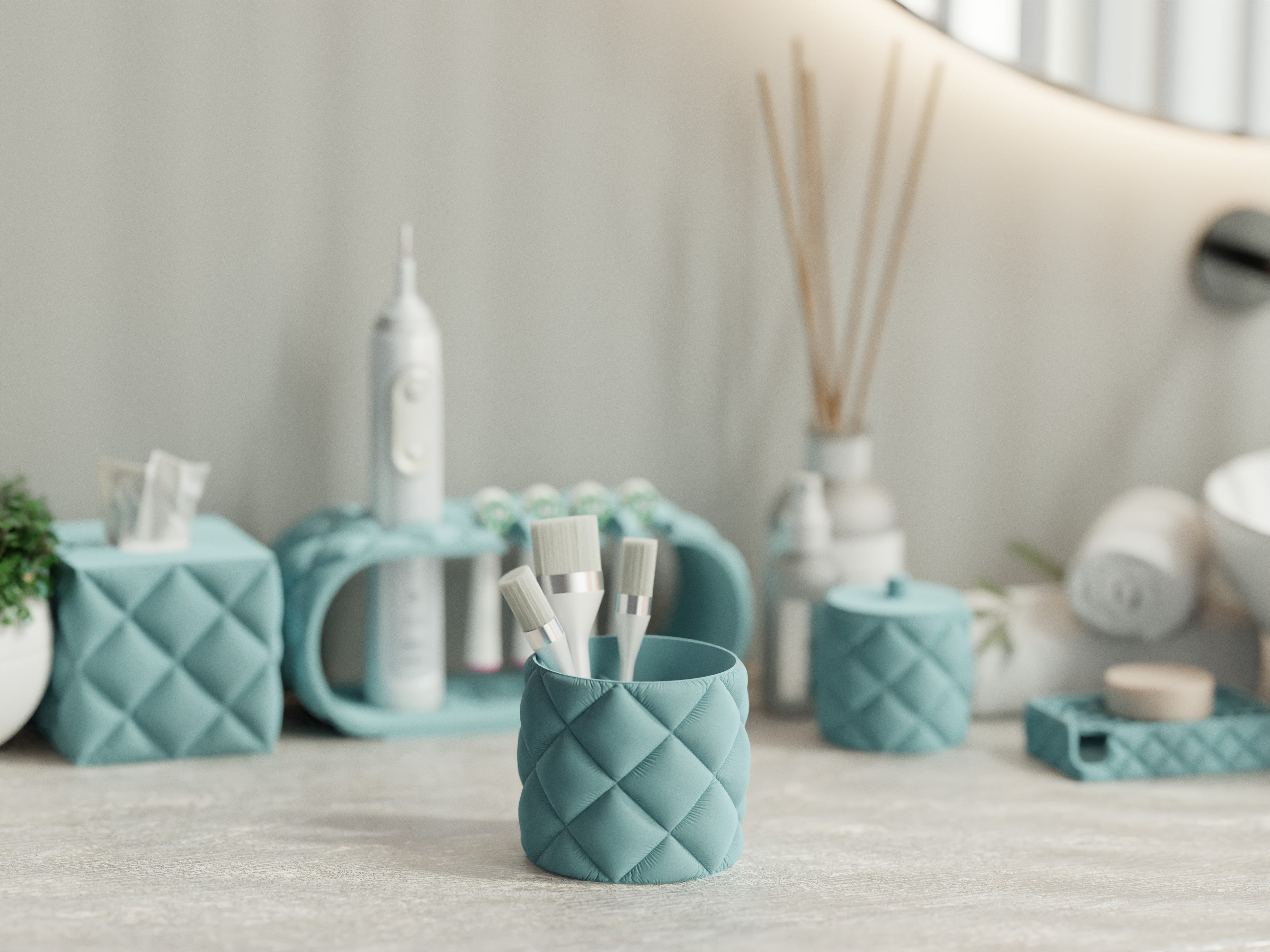 Inflated Cushy Collection – Complete Bathroom Accessories Pack