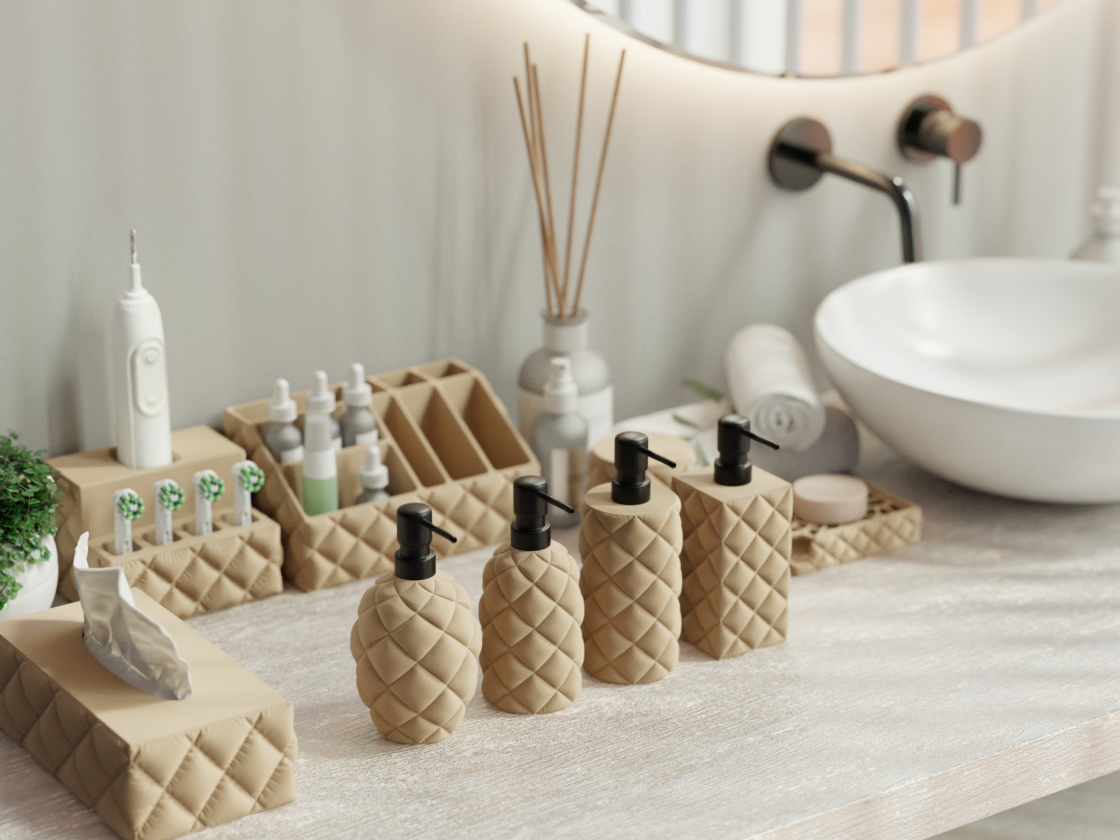 Inflated Cushy Collection – Complete Bathroom Accessories Pack