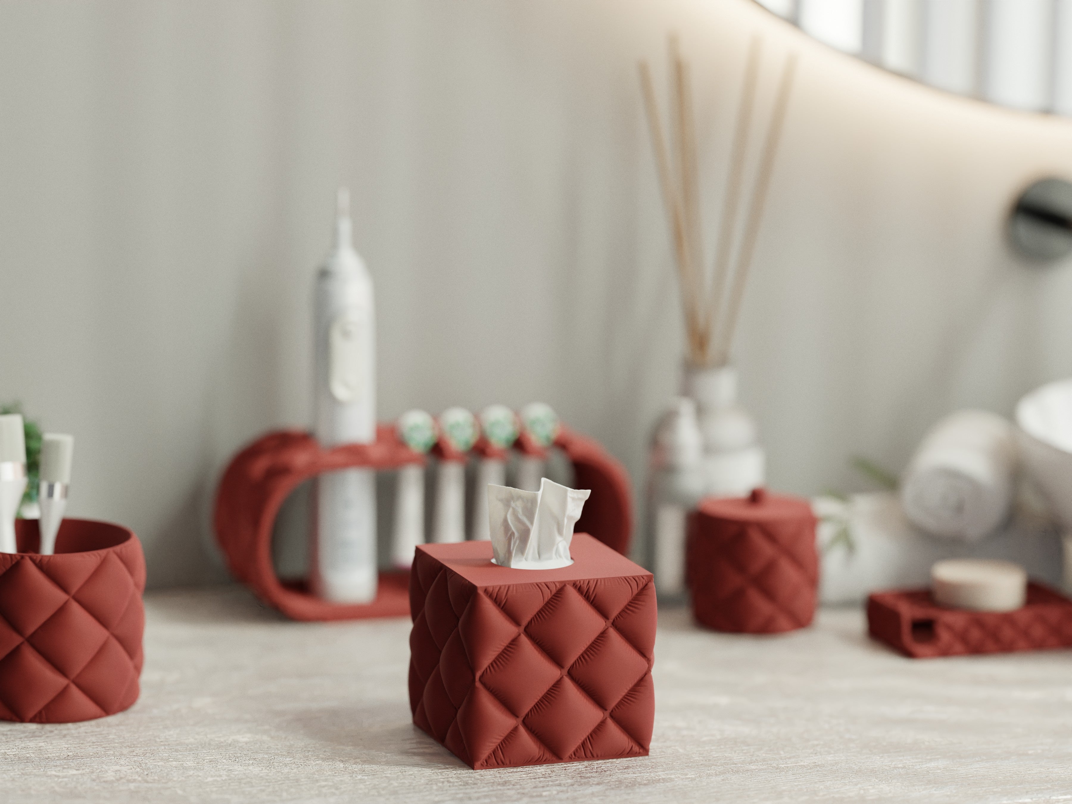 Inflated Cushy Collection – Complete Bathroom Accessories Pack