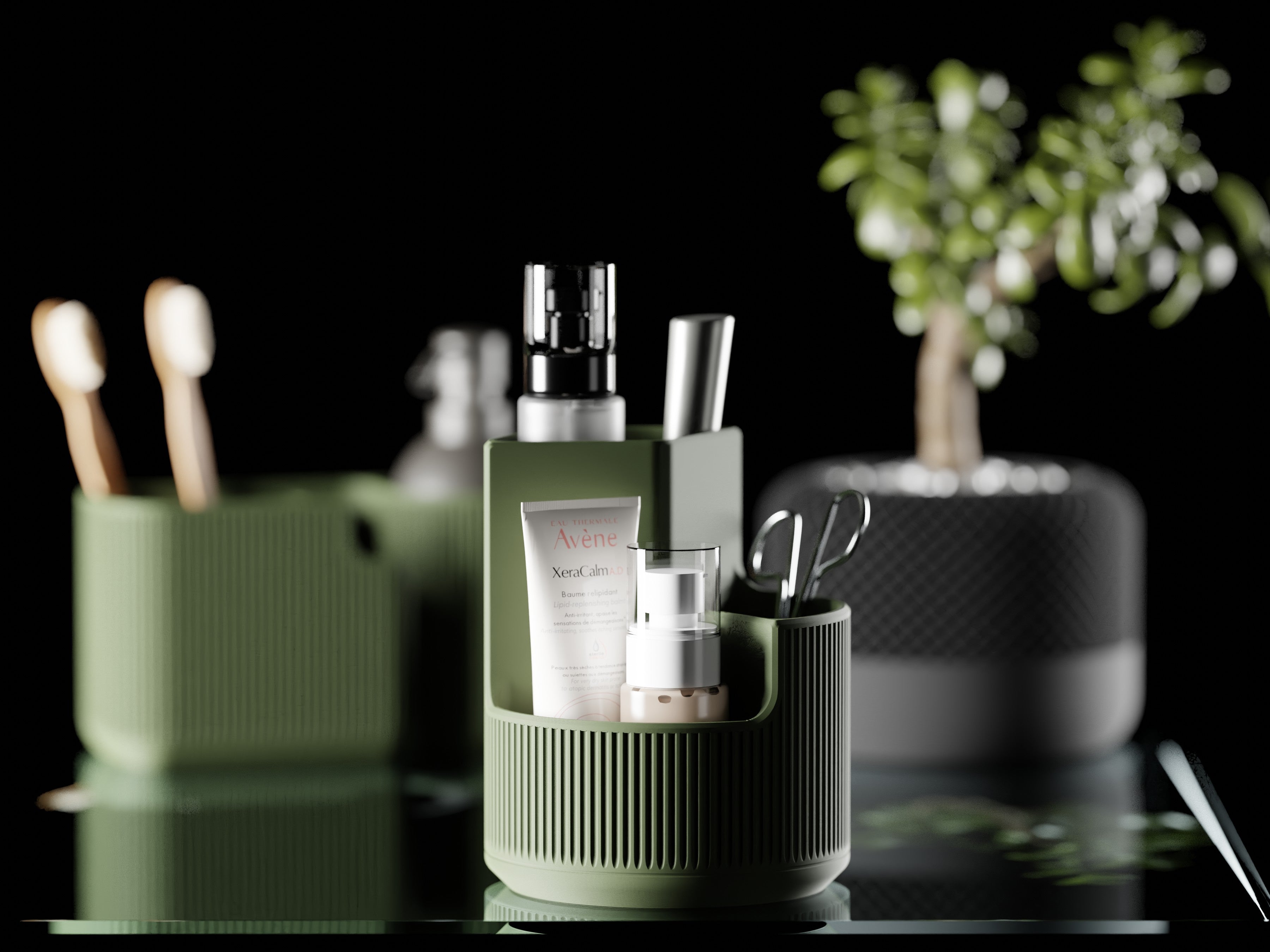 🛁 3D Printed Modular Bathroom Organizer – Sleek, Functional, and Customizable