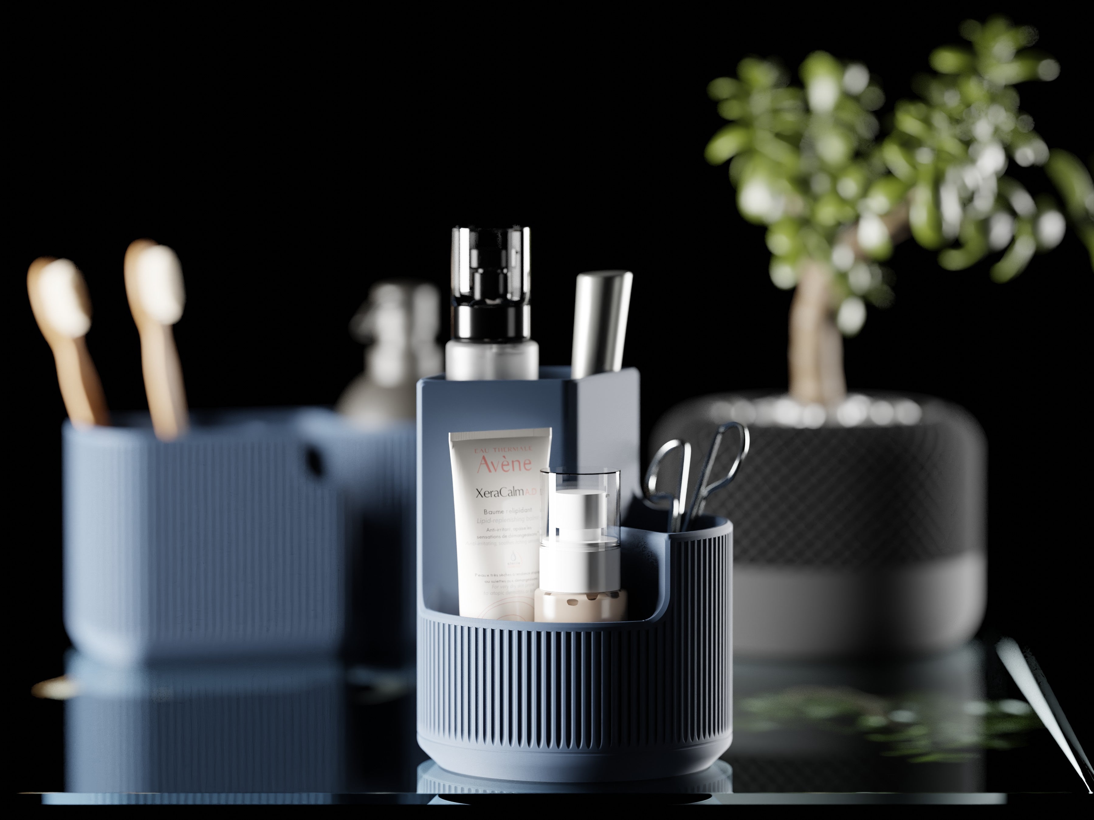 🛁 3D Printed Modular Bathroom Organizer – Sleek, Functional, and Customizable