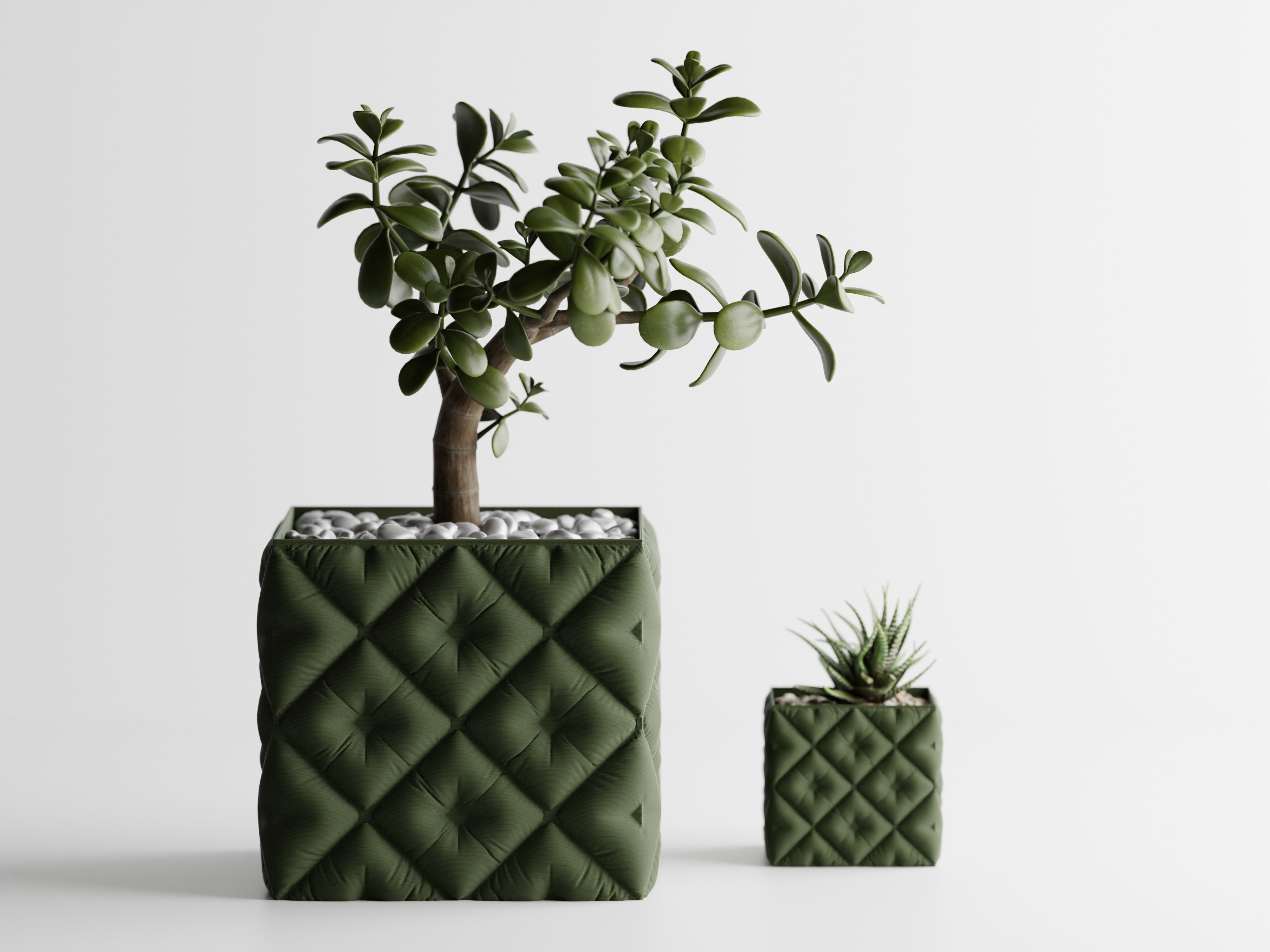 Inflated Diamond-Quilted Planter Pot – Cushy Collection (200x220mm)