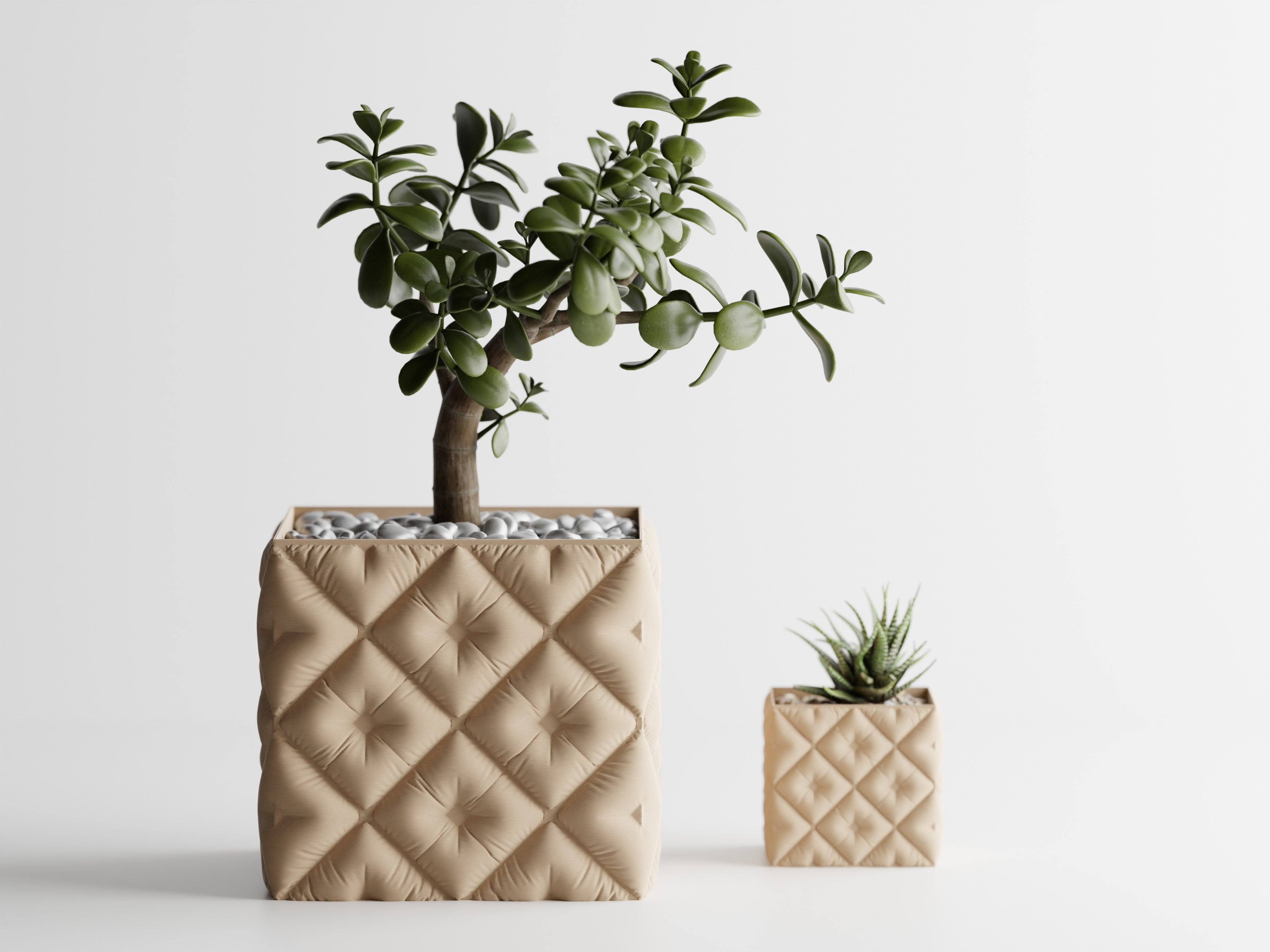 Inflated Diamond-Quilted Planter Pot – Cushy Collection (200x220mm)