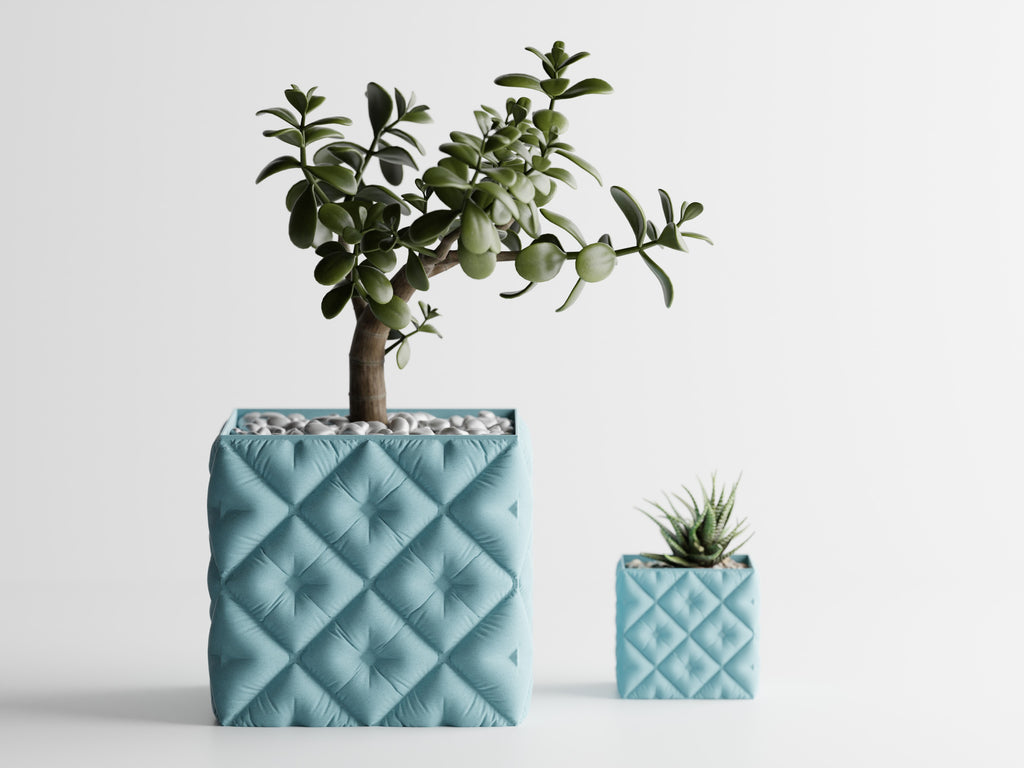 Inflated Diamond-Quilted Planter Pot – Cushy Collection (200x220mm)