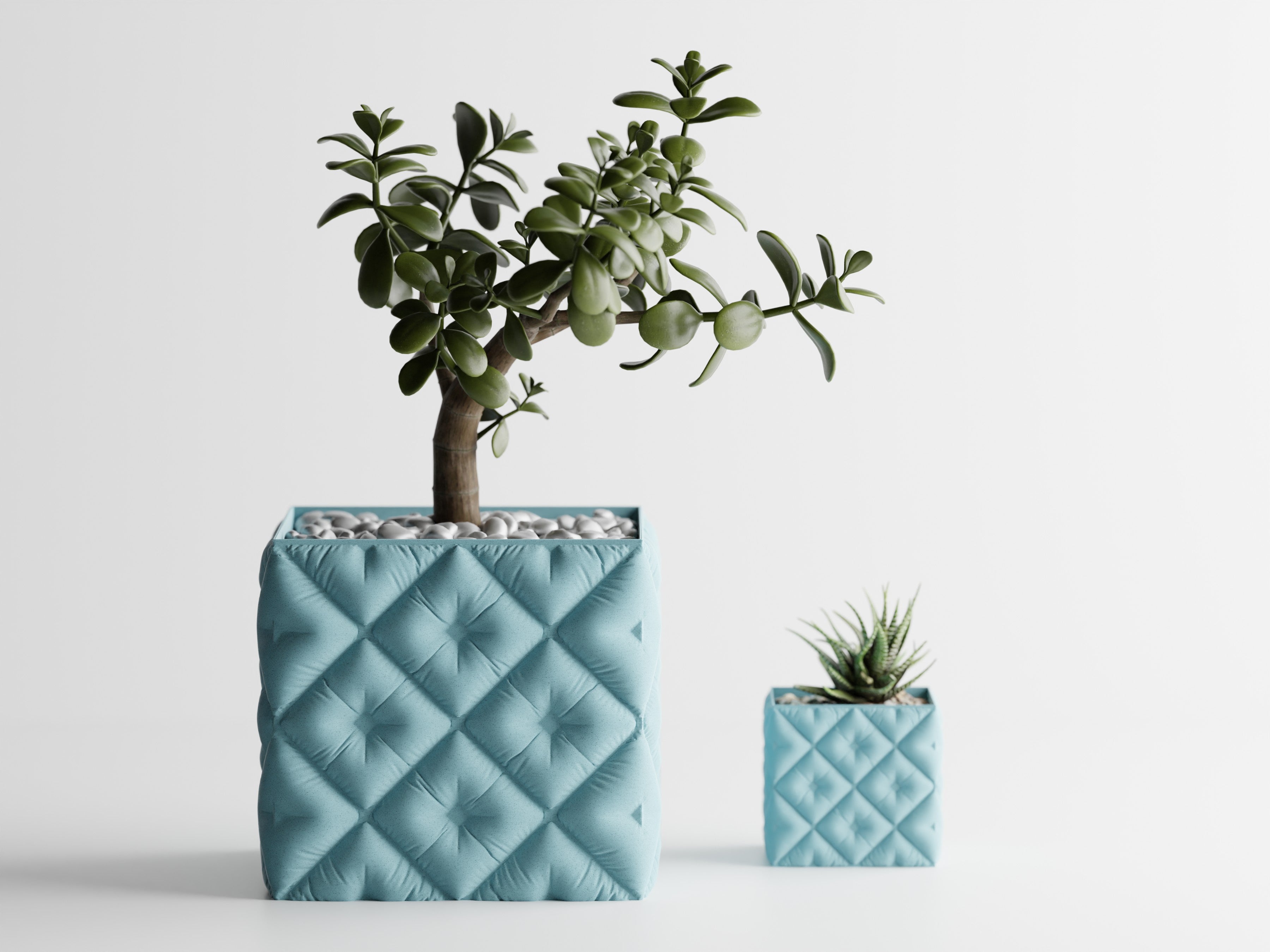 Inflated Diamond-Quilted Planter Pot – Cushy Collection (200x220mm)