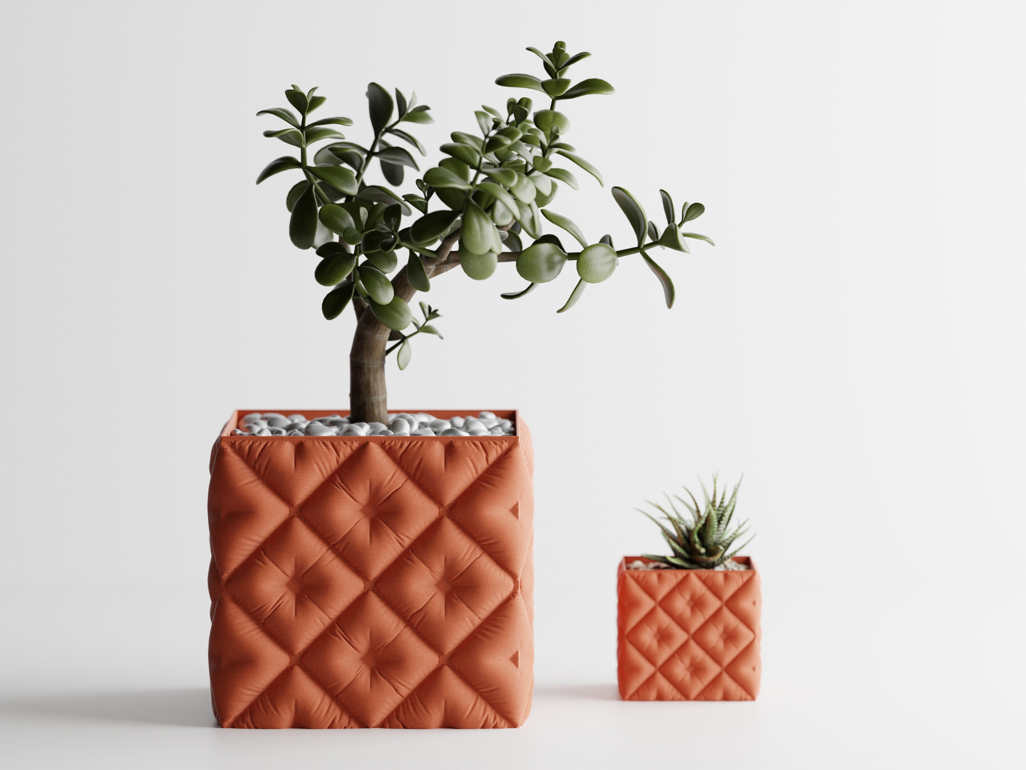 Inflated Diamond-Quilted Planter Pot – Cushy Collection (200x220mm)