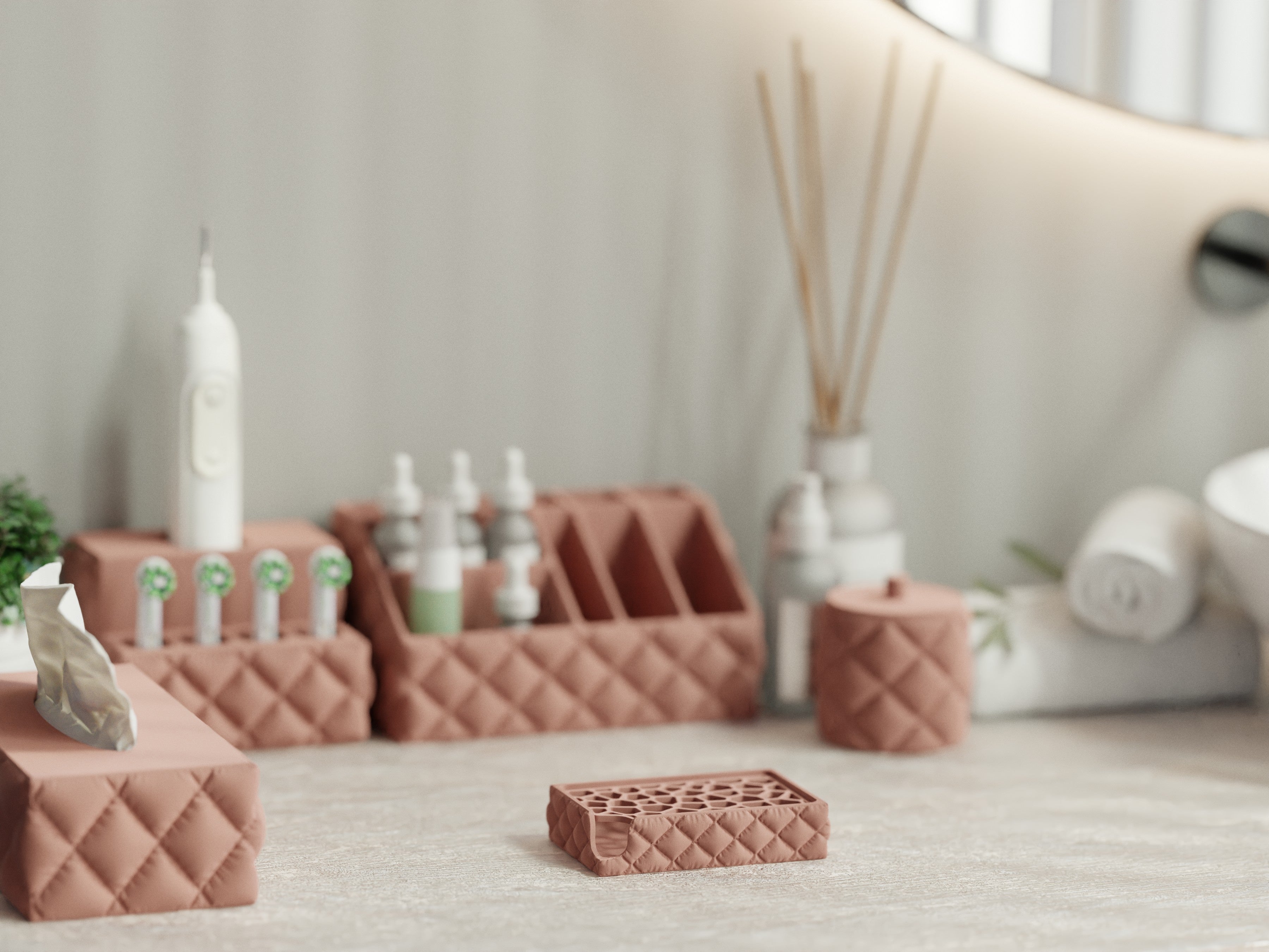 Inflated Cushy Collection – Complete Bathroom Accessories Pack