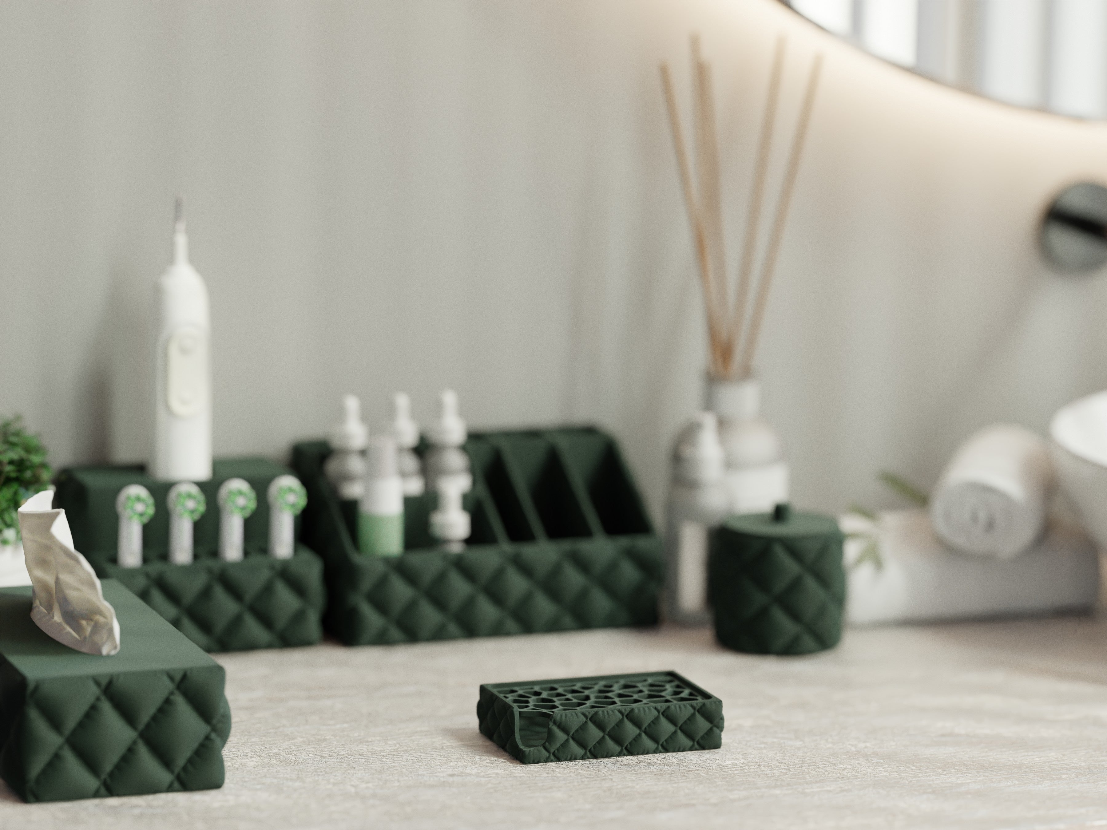Inflated Cushy Collection – Complete Bathroom Accessories Pack