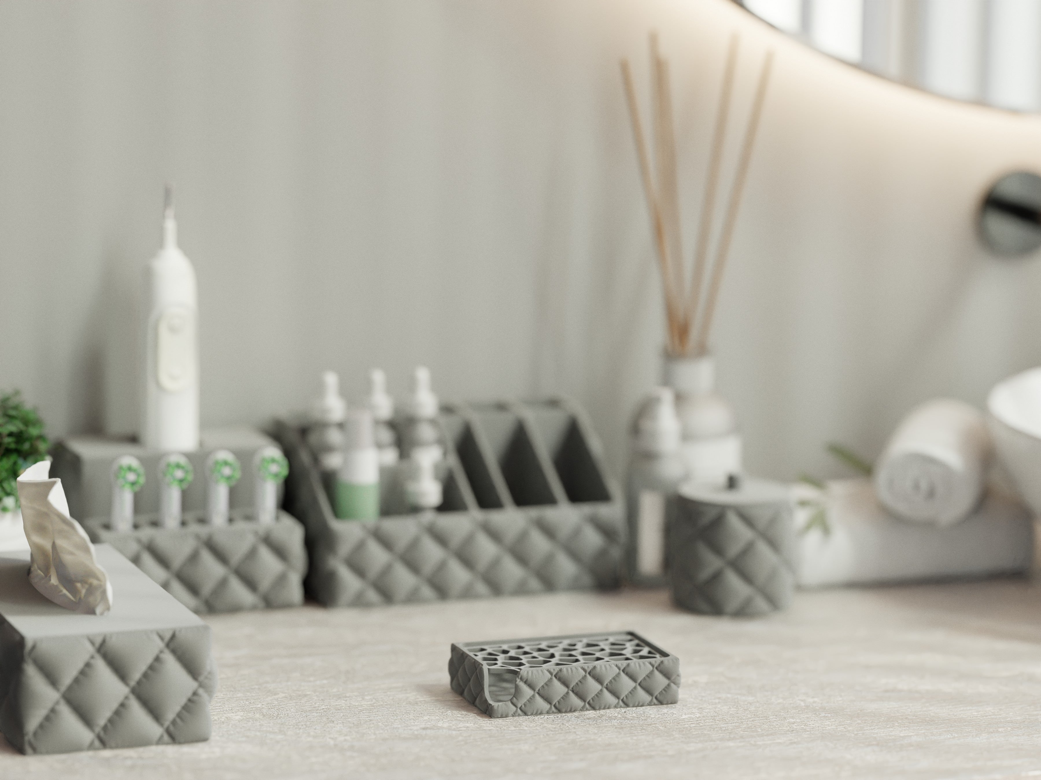 Inflated Cushy Collection – Complete Bathroom Accessories Pack
