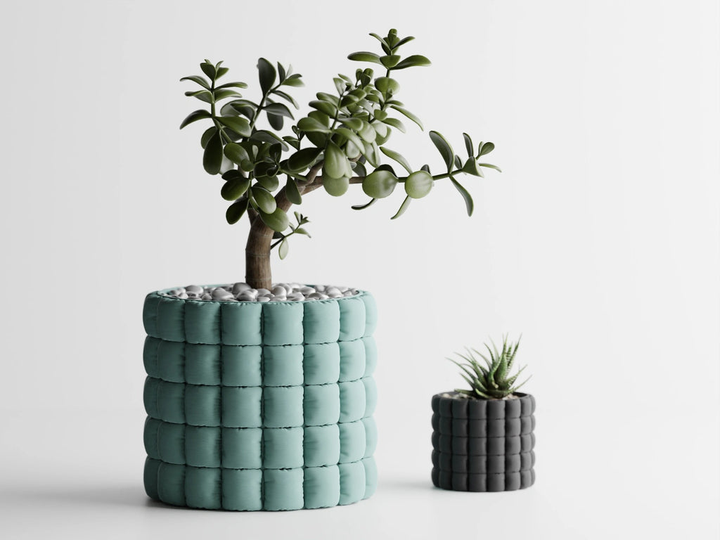 Cushy Collection – Soft Grid Series Planters Plush Texture Meets Plant-Loving Practicality