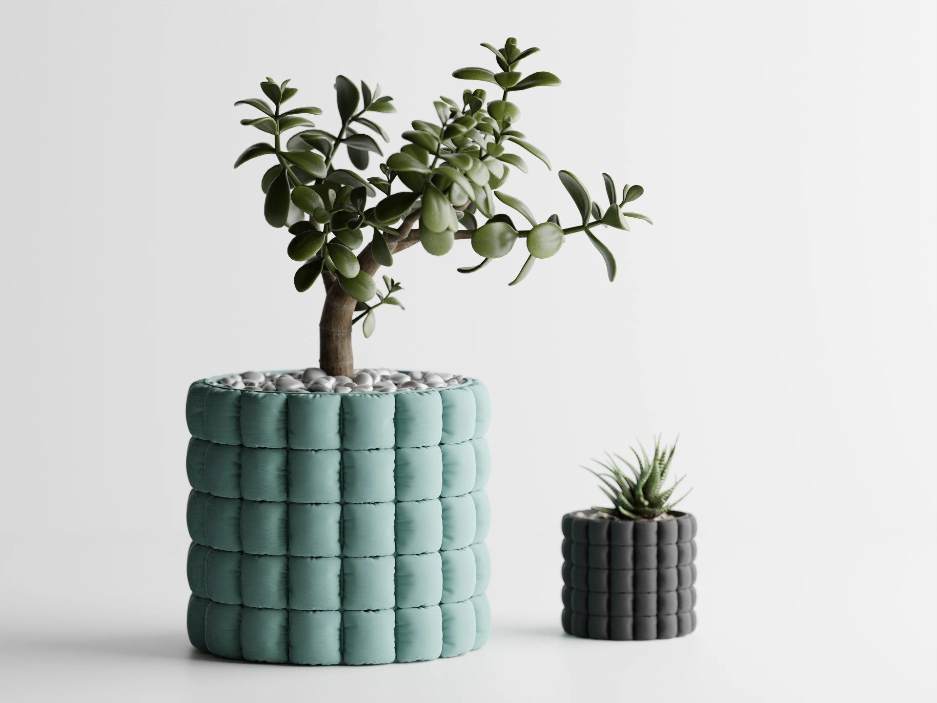 Cushy Collection – Soft Grid Series Planters Plush Texture Meets Plant-Loving Practicality