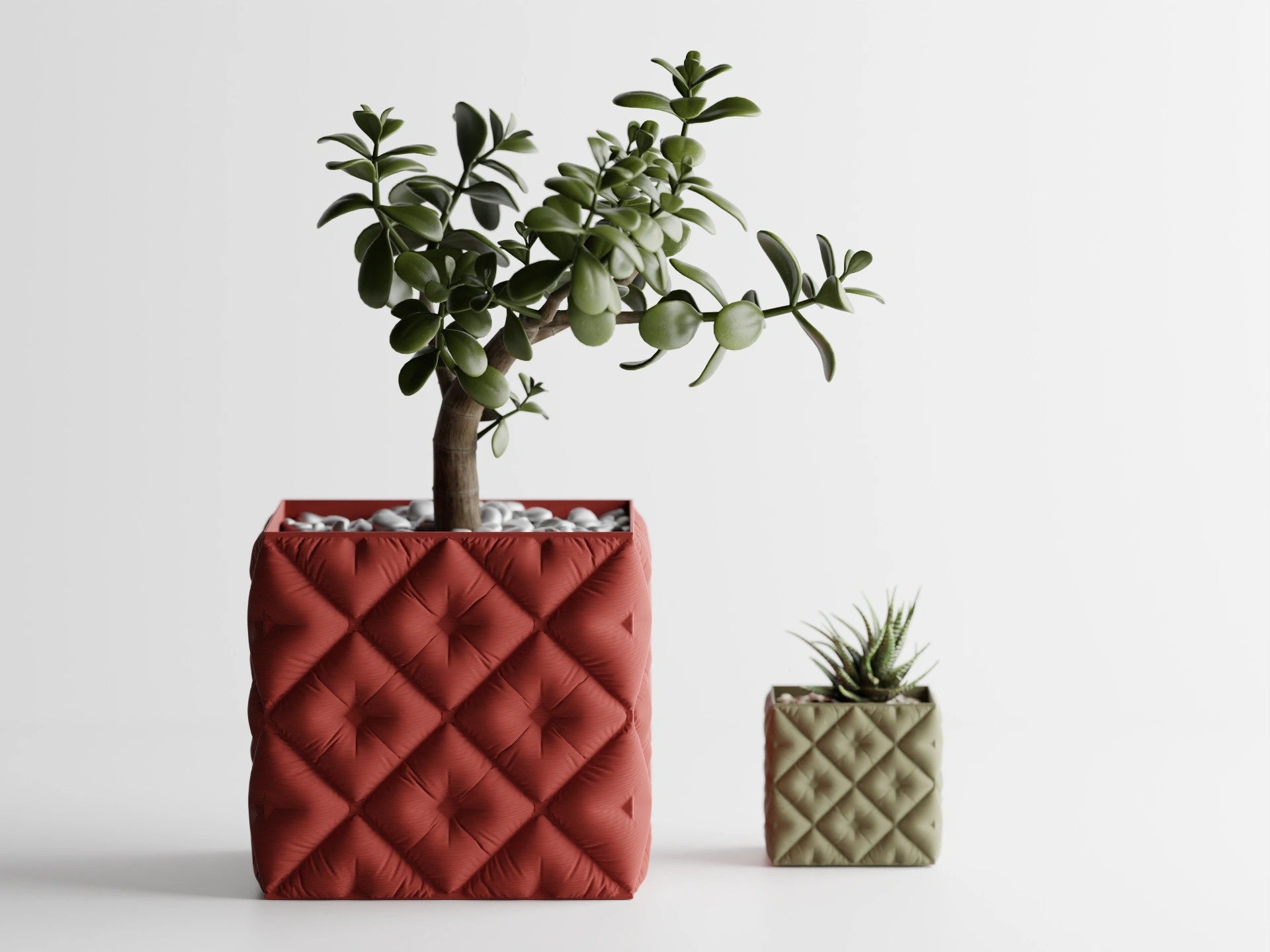 Inflated Diamond-Quilted Planter Pot – Cushy Collection (200x220mm)