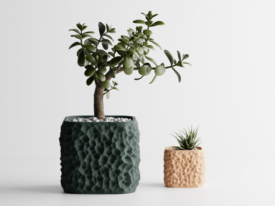 Tectura Planter Set – Sculpted Rockface Duo (300mm + 180mm)