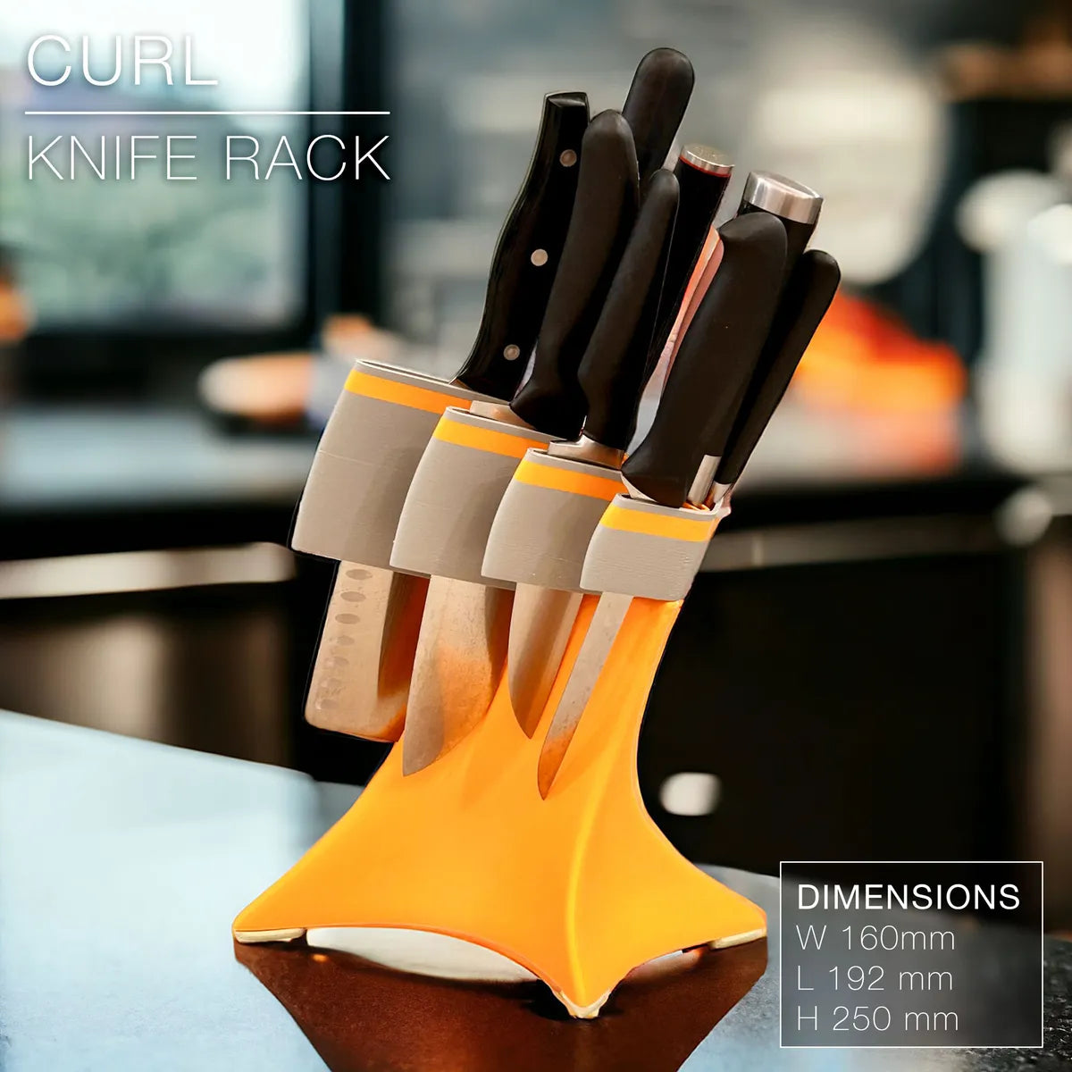 Curl Knife Rack – Modern Design Meets Practical Precision