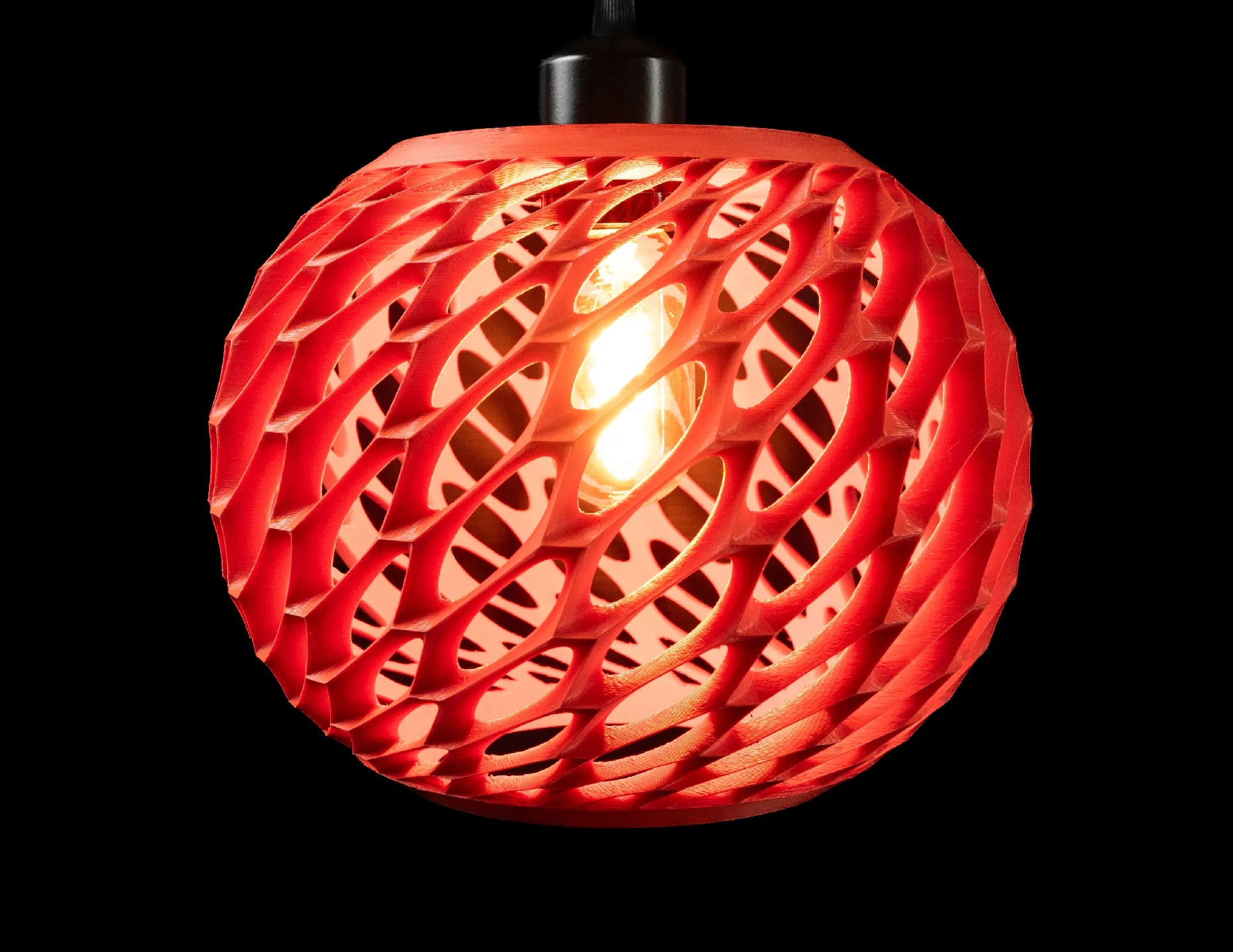 🔴 Emberlace Pendant Lamp – 3D Printed Light Shade