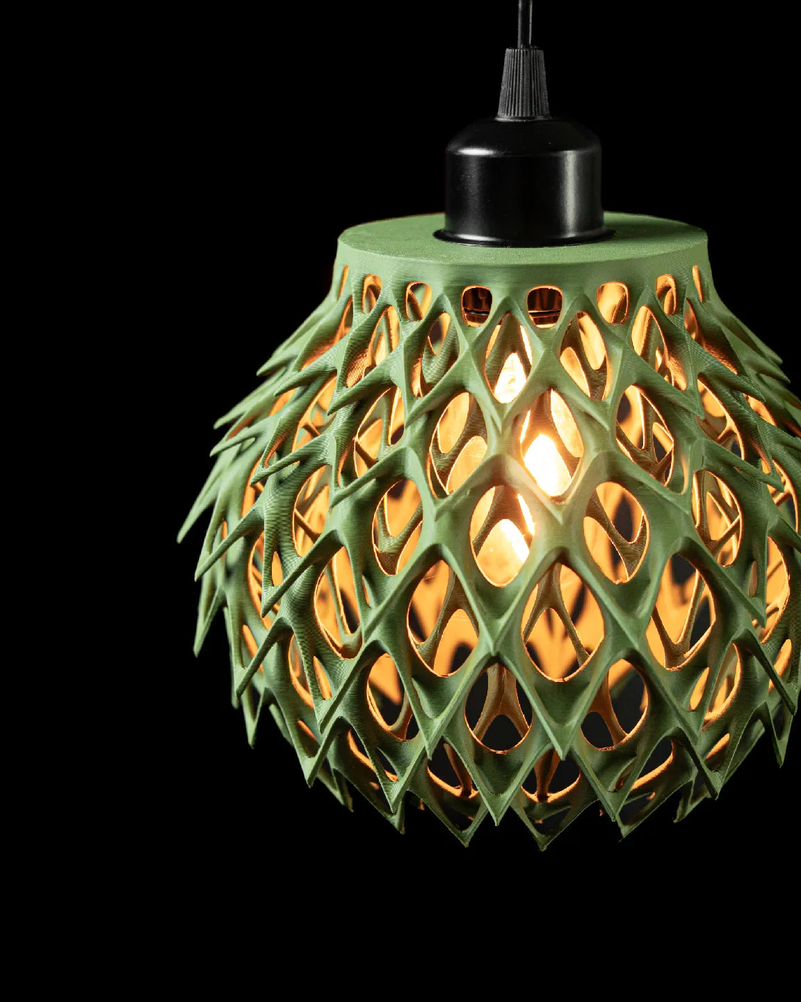 🌿 Verdant Bloom Pendant Lamp – 3D Printed Botanical Light Shade