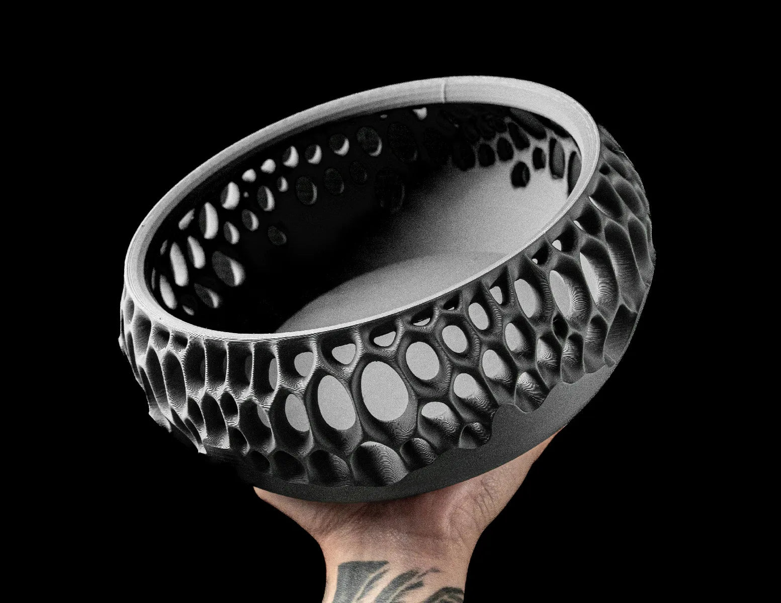 Obsidian Cell Catch-All – Engineered Elegance with an Organic Edge