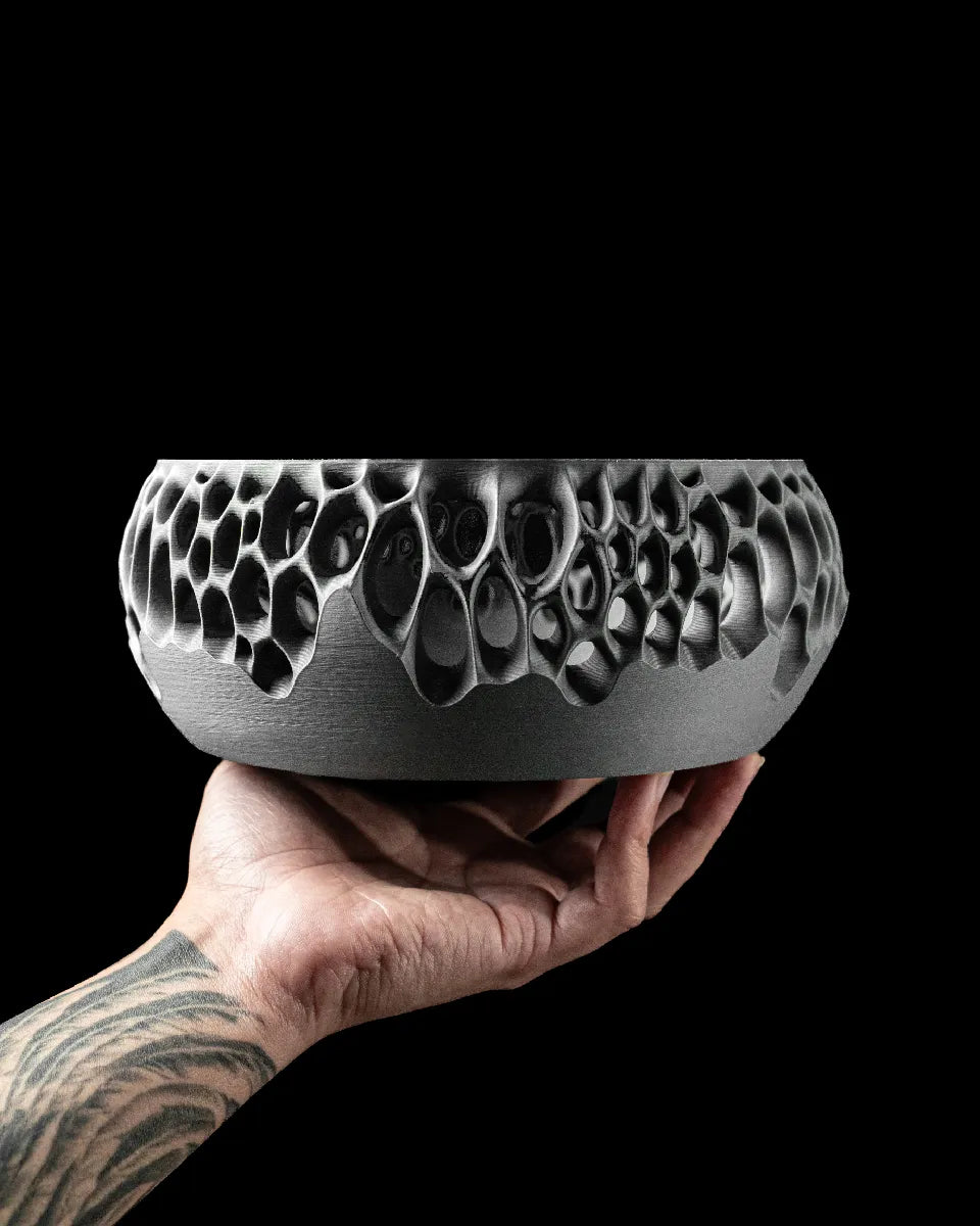 Obsidian Cell Catch-All – Engineered Elegance with an Organic Edge