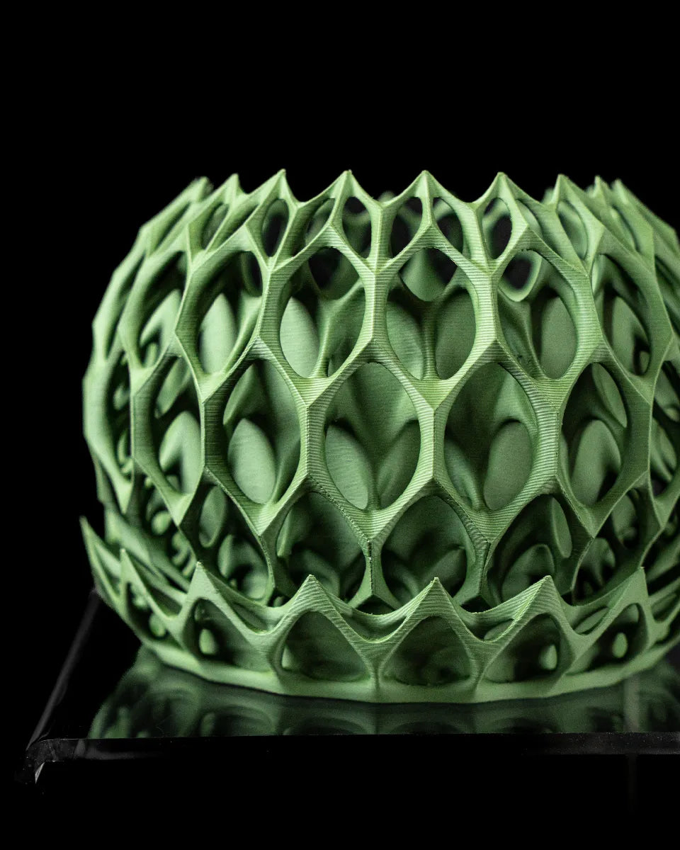 Verdigris Crown Planter – 3D Printed Sculptural Pot