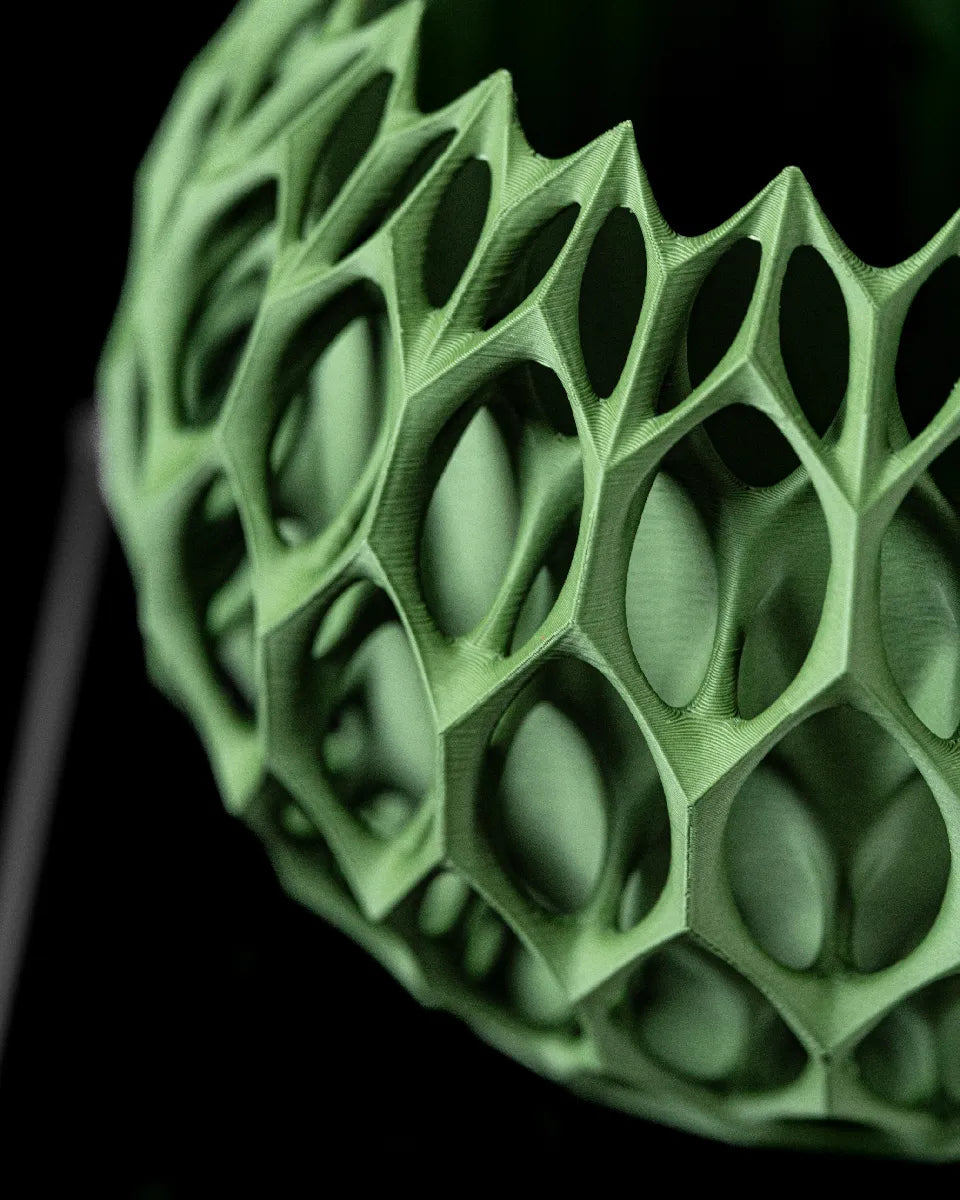 Verdigris Crown Planter – 3D Printed Sculptural Pot