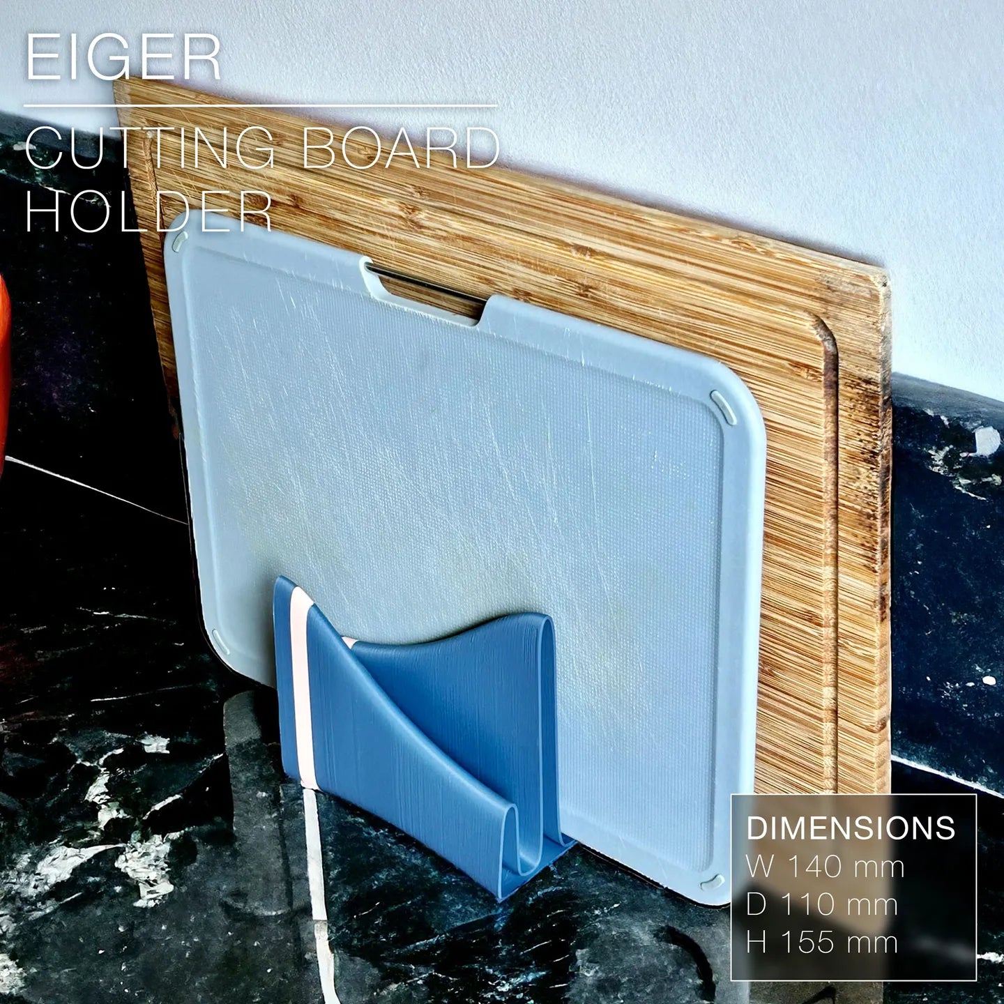 Eiger Cutting Board Holder – Sculpted Storage for Modern Kitchens