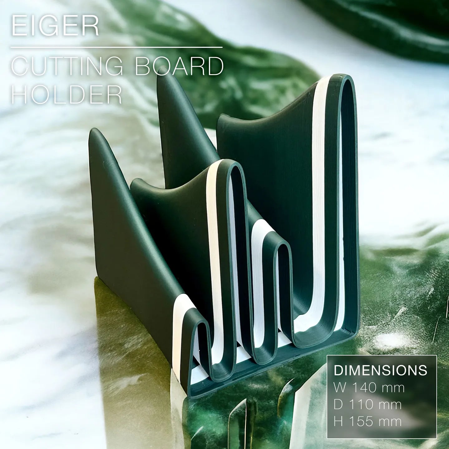 Eiger Cutting Board Holder – Sculpted Storage for Modern Kitchens