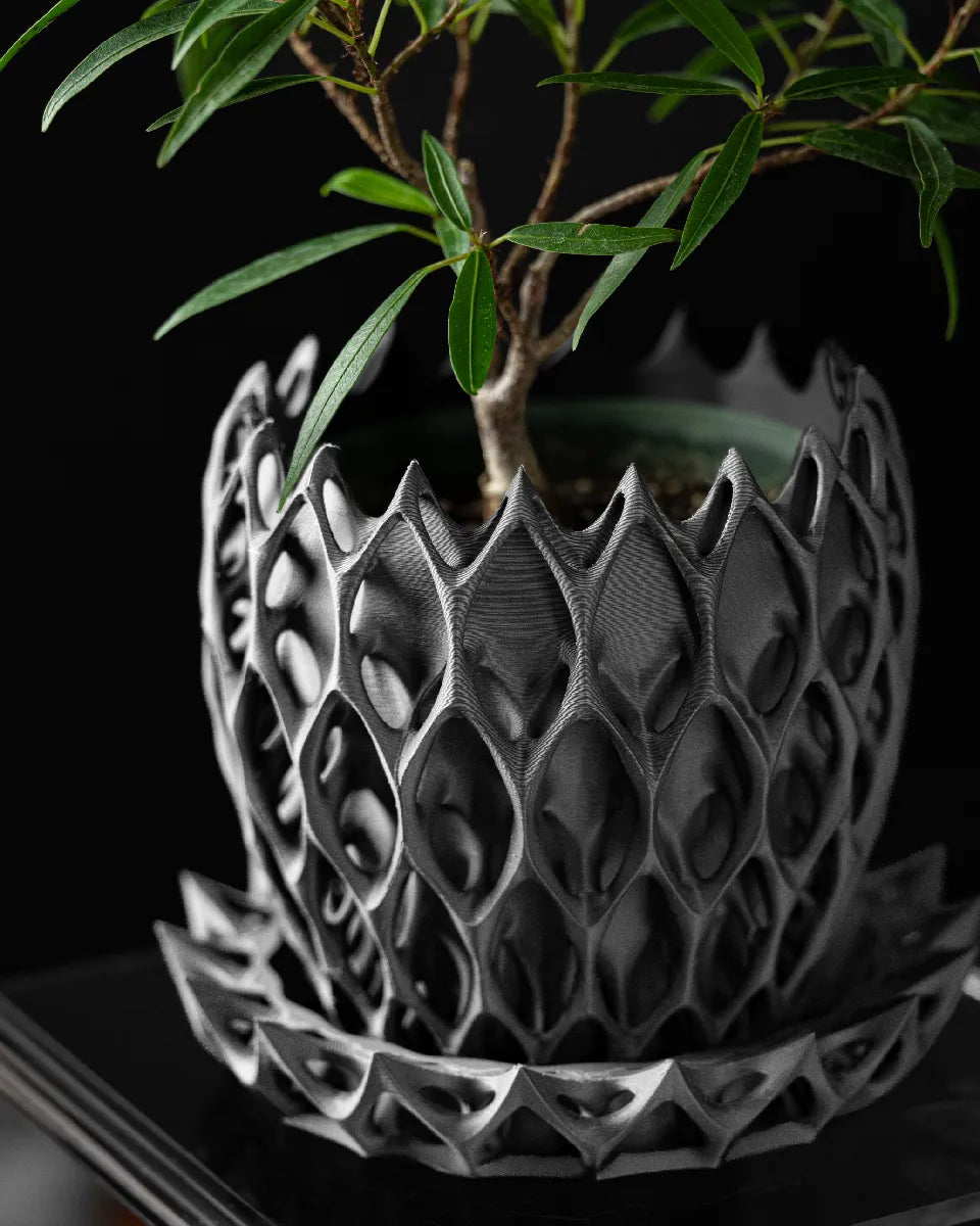 Invader Geo Succulent Planter with Catch Tray