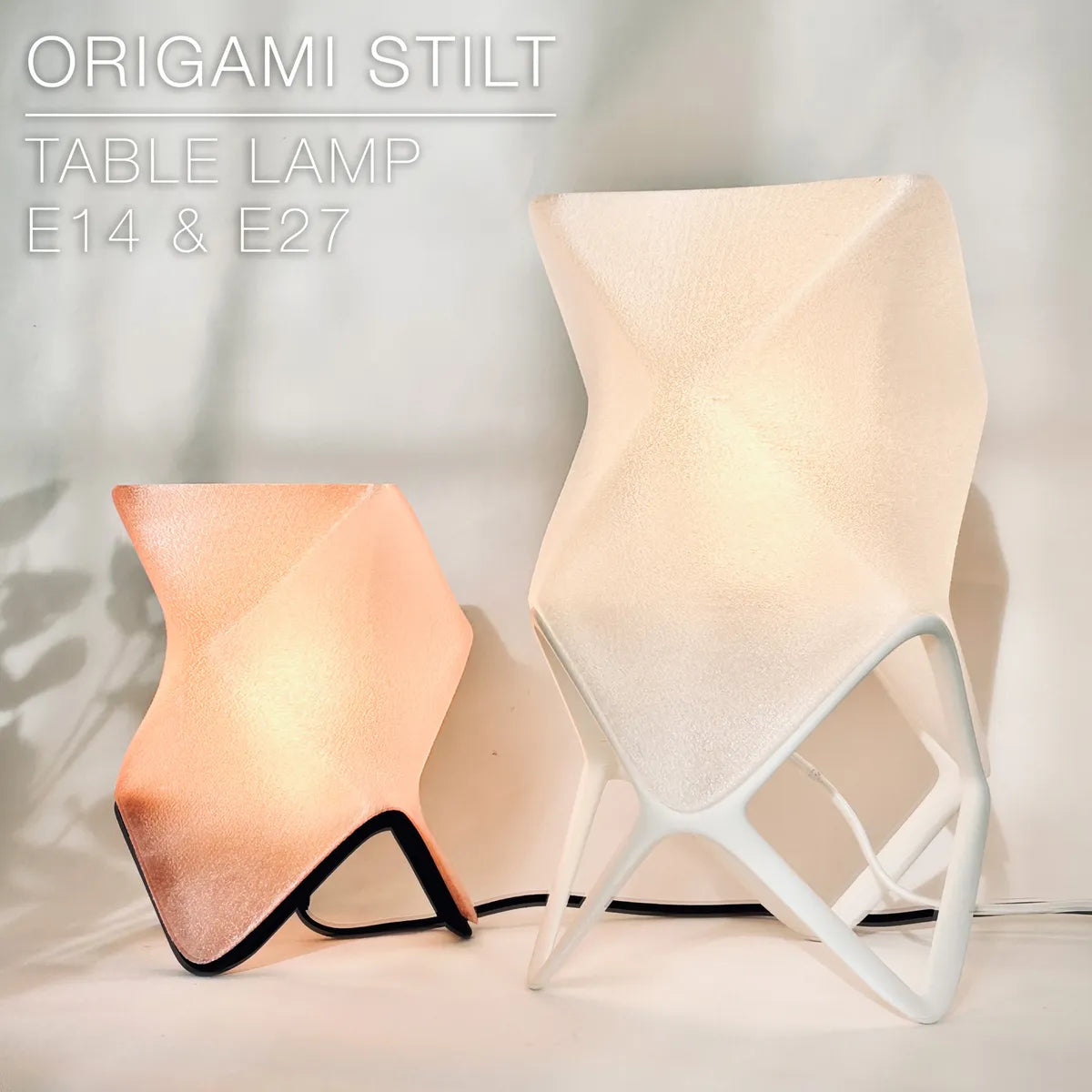 Origami Stilt Table Lamp – 3D-Printed Geometric Accent Light