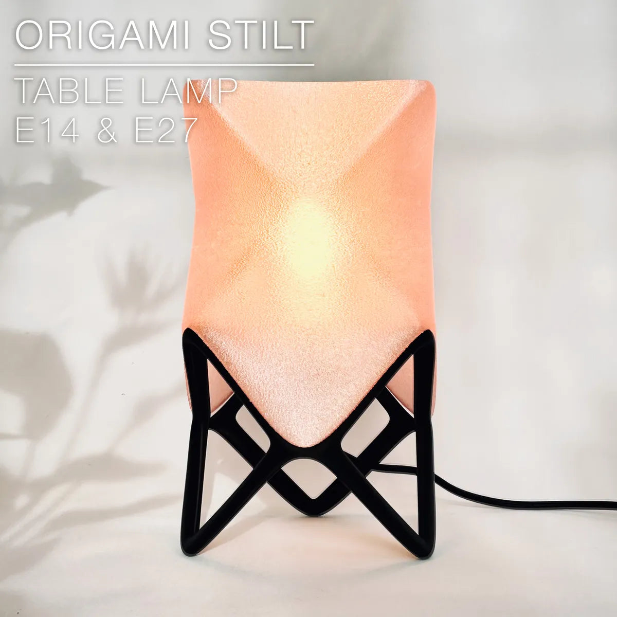 Origami Stilt Table Lamp – 3D-Printed Geometric Accent Light